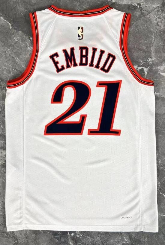 NBA 76ers 21 Joel Embiid Jersey 2026 Vintage Size US M / EU 48-50 / 2 - 2 Thumbnail