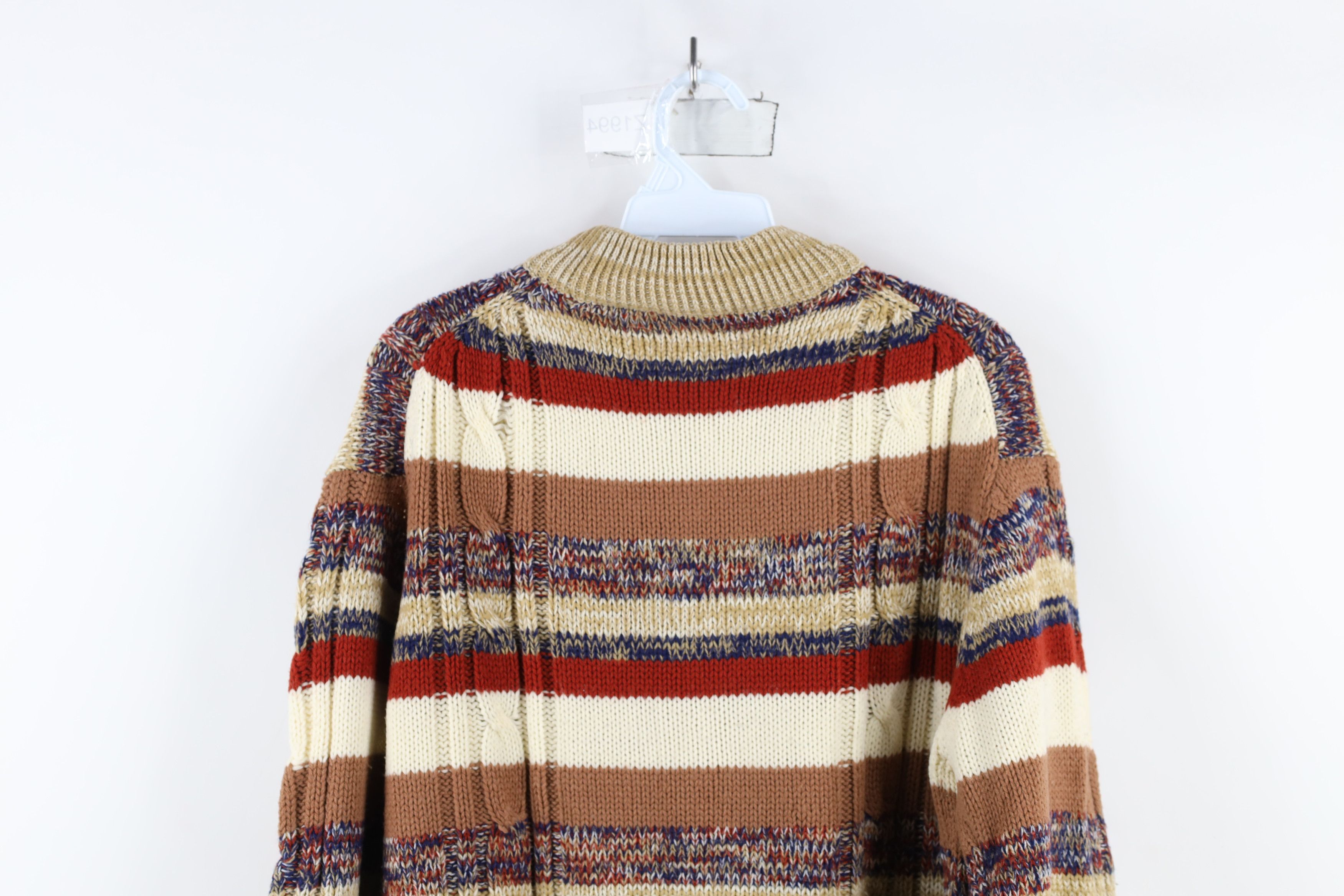Vintage Vintage 70s Mid Century Modern MCM Cable Knit Sweater USA Size US M / EU 48-50 / 2 - 9 Thumbnail