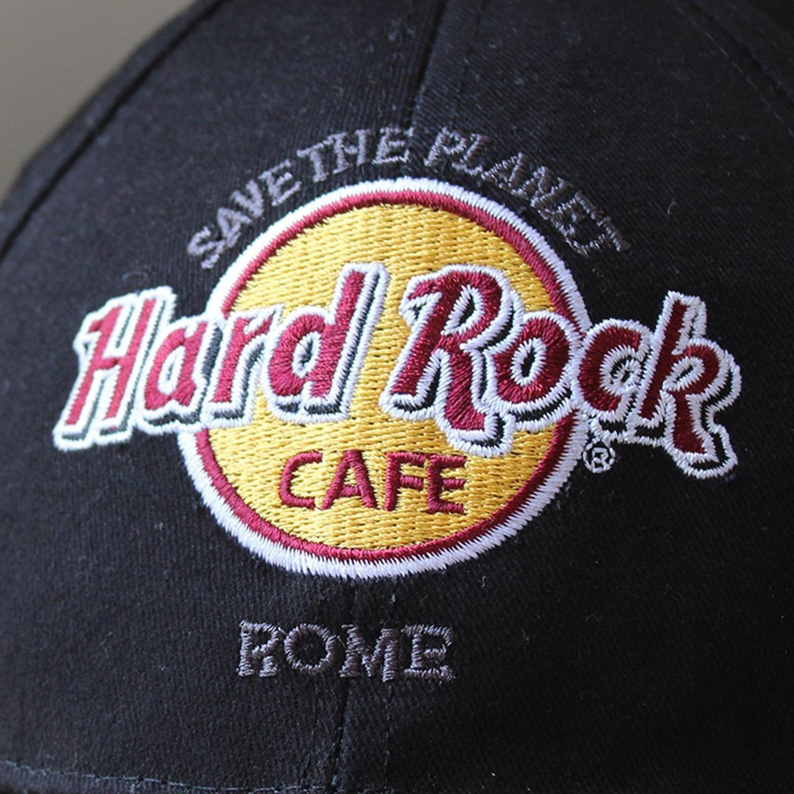Hard Rock Cafe Black Vintage Hard Rock Cafe Rome Hat Size ONE SIZE - 6 Thumbnail