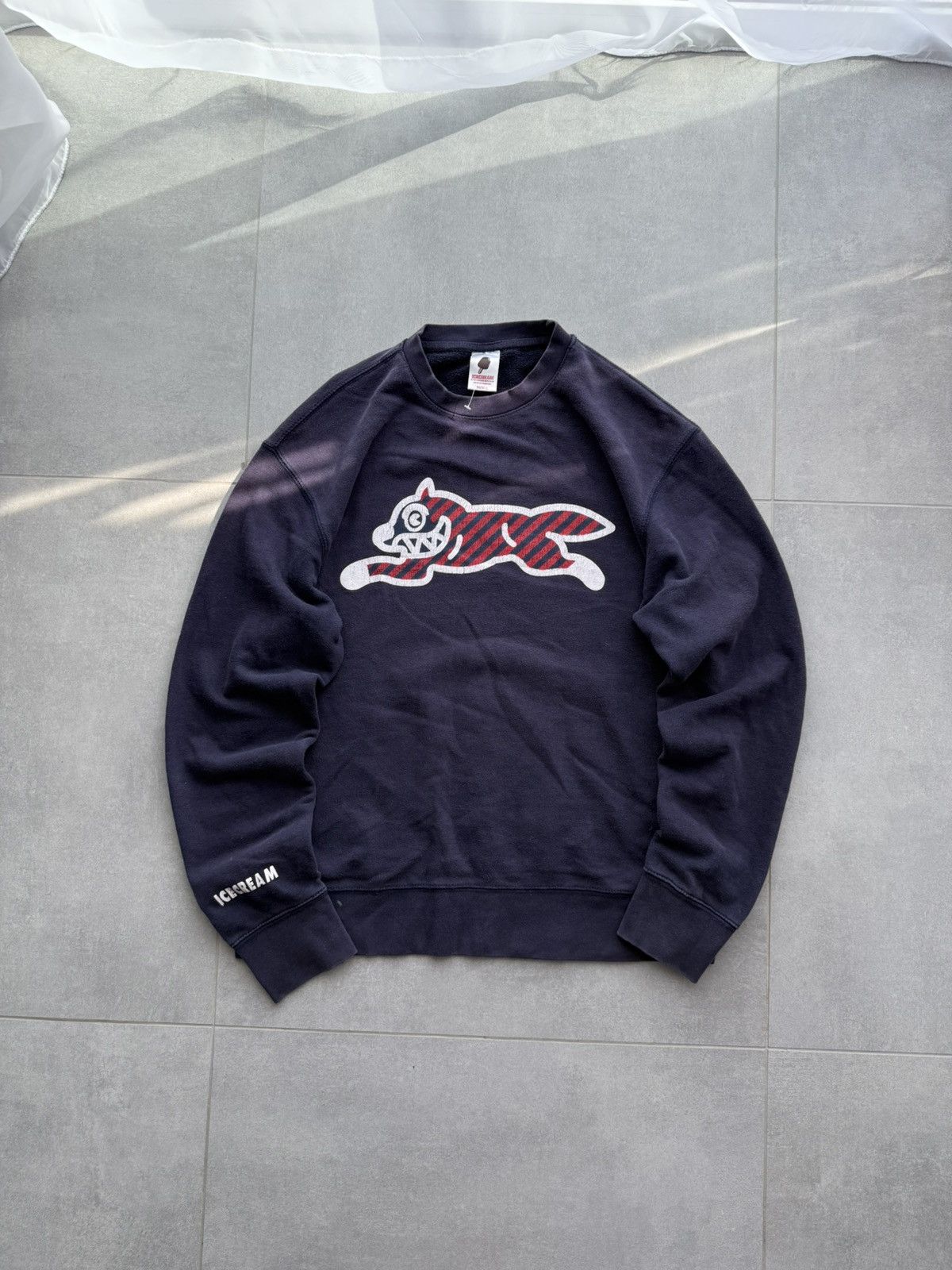 Pre-owned Icecream Vintage Bbc  Sun Faded Y2k Opium Sweatshirt In Blue
