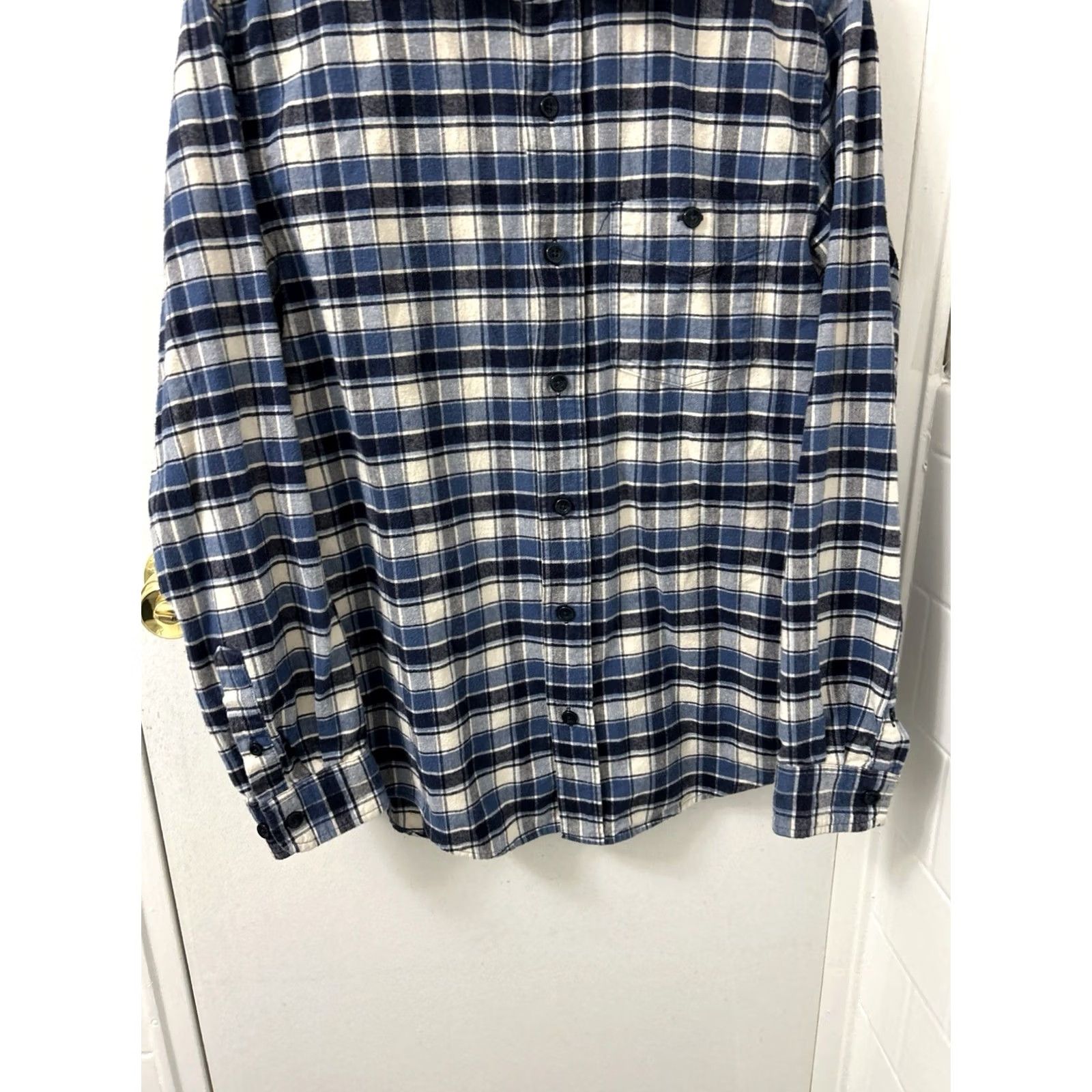Vintage LL Bean Button-Down Shirt Mens S Blue Plaid Flannel 100% Cotton Casual Long Sleeve Pocketed 29" QTY Regular Fit Vintage No Size US S / EU 44-46 / 1 - 3 Thumbnail