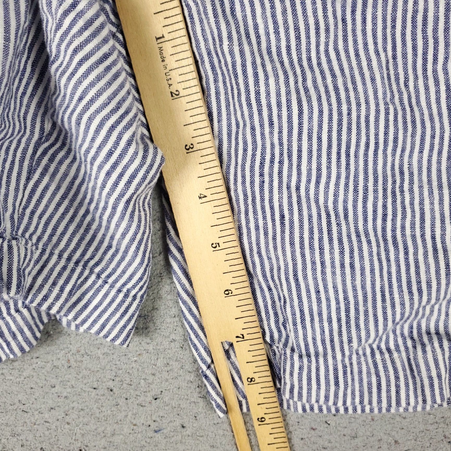 Peter Millar VINTAGE Peter Millar Shorts Men 36 Blue Striped Linen Flat Front Chino Casual Summer Size US 36 / EU 52 - 6 Thumbnail