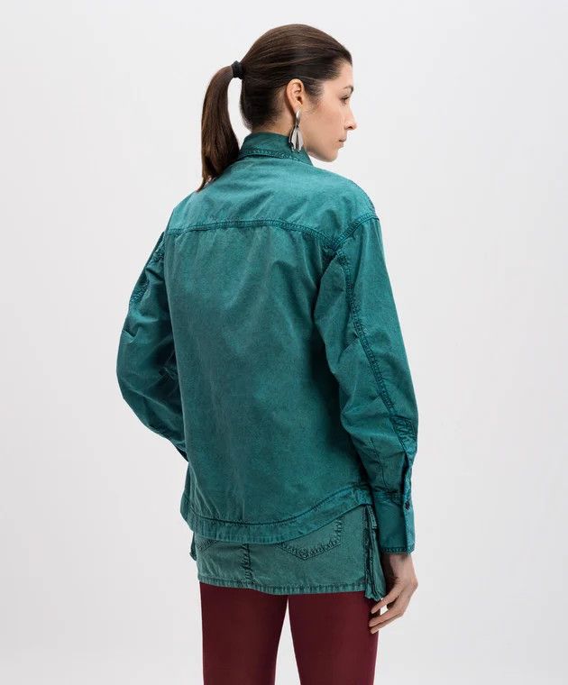 The Attico o1mle0426 Button Shirt in Green Size XS / US 0-2 / IT 36-38 - 4 Thumbnail