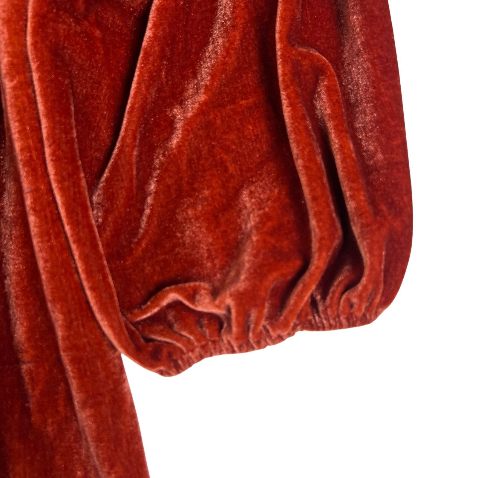 Rusty Rust Velvet Lace Mini Dress 3XL – Boho Witchy Romantic Size 3XL / US 20-22 - 7 Thumbnail