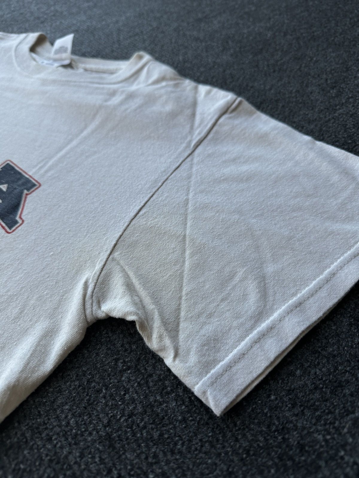 Vintage 🚨USA NEW YORK RARE WHITE DISTRESSED TEE BIG LOGO BOXY FIT Size US S / EU 44-46 / 1 - 6 Thumbnail