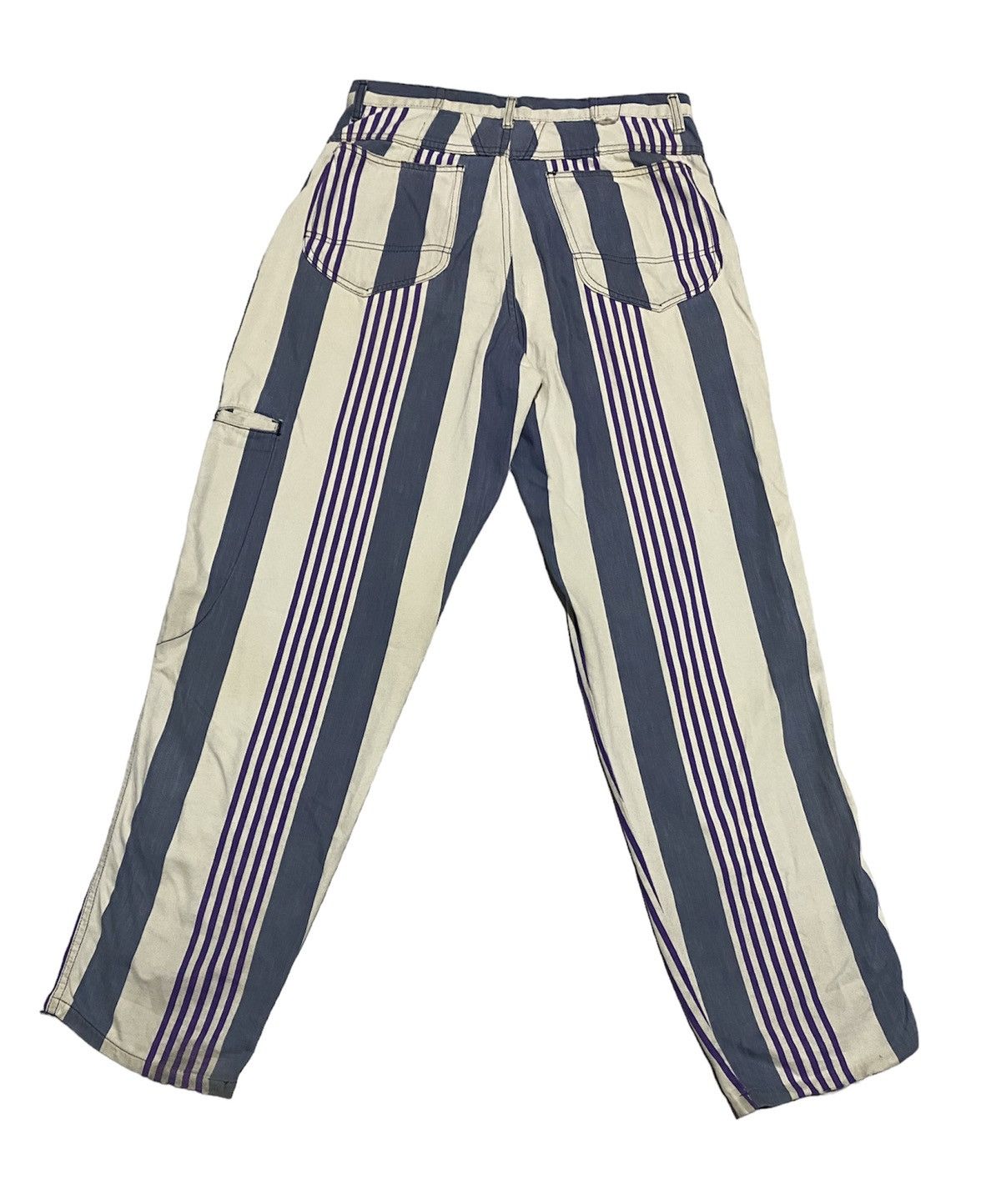 Art Comes First × Marithe + Francois Girbaud × Vintage Vtg 90’s MFG Striped Pattern Baggy Size US 33 - 3 Thumbnail