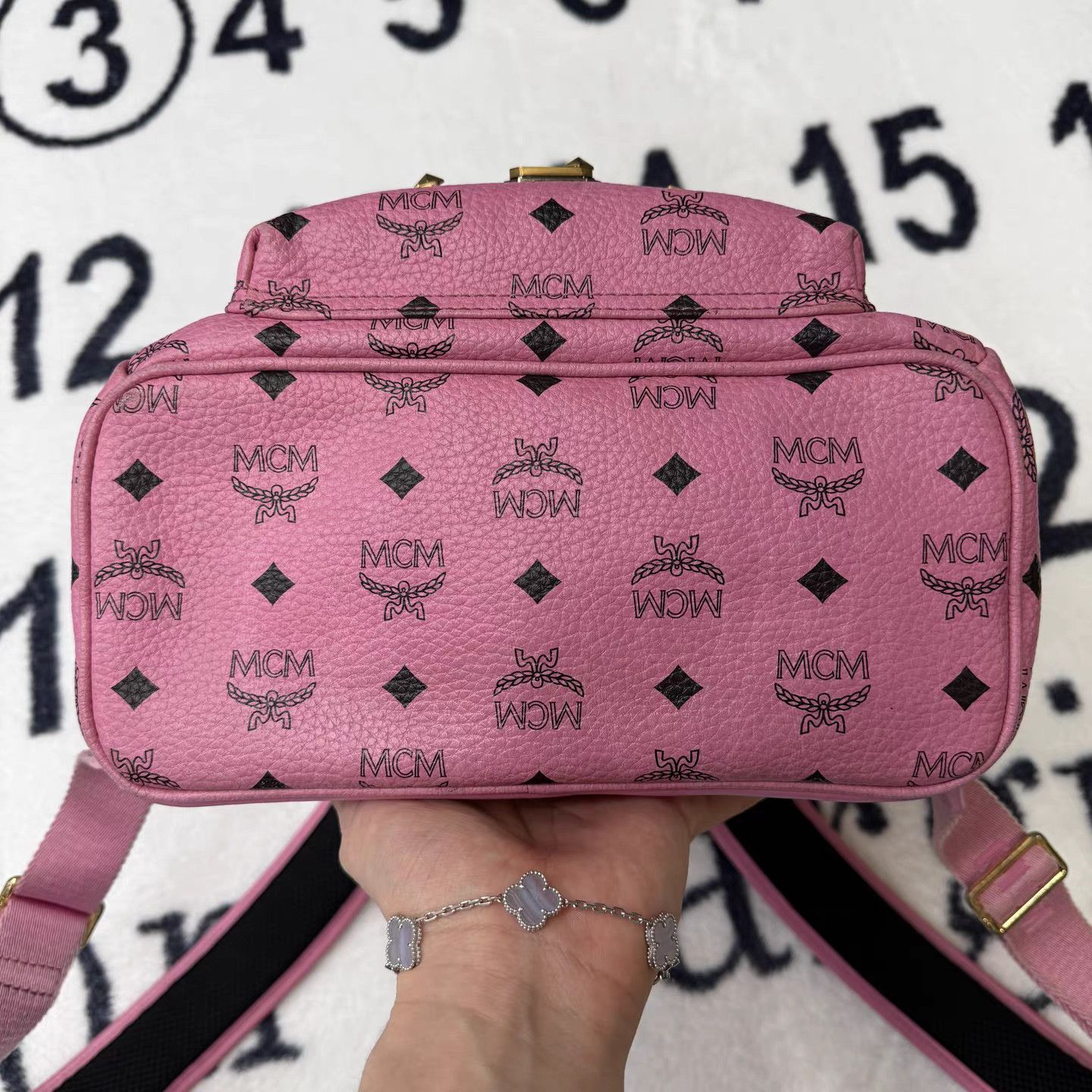 MCM MCM Pink Studded Stark Backpack K15 Size ONE SIZE - 5 Thumbnail