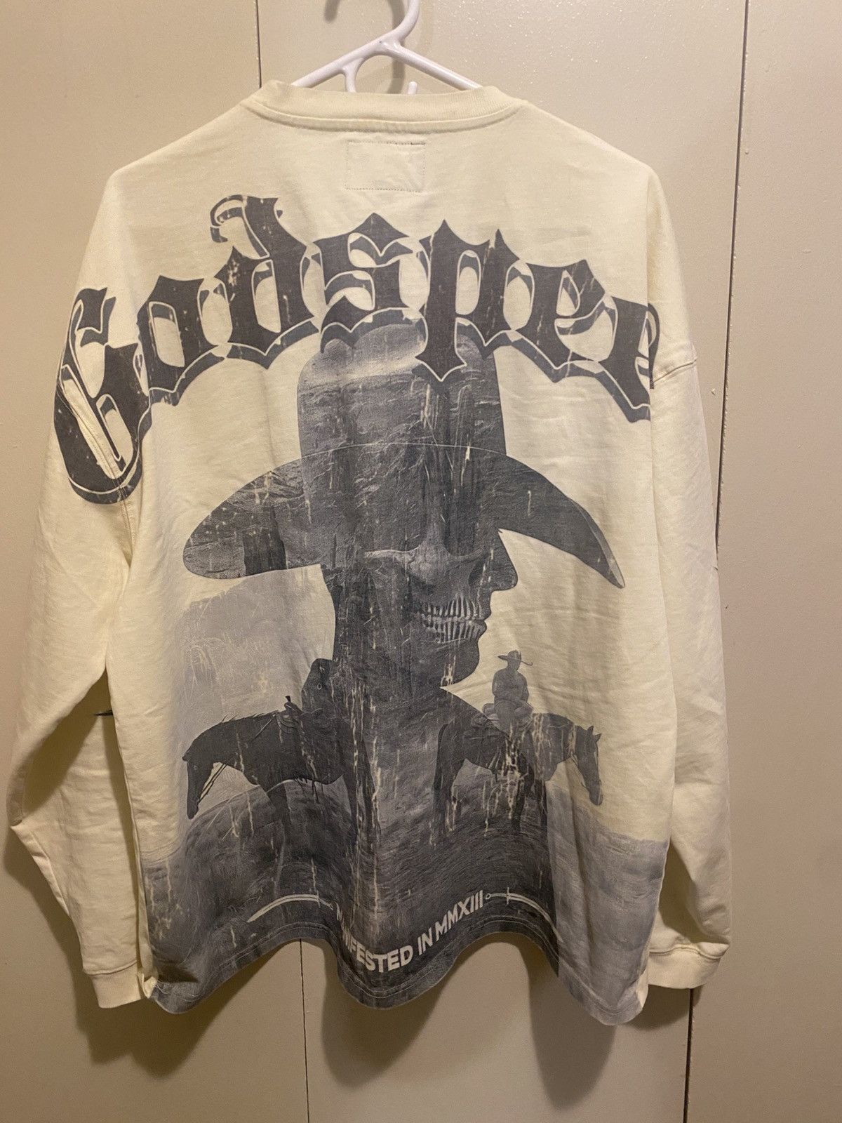 Godspeed Long sleeved tan Godspeed t shirt Size US L / EU 52-54 / 3 - 4 Thumbnail