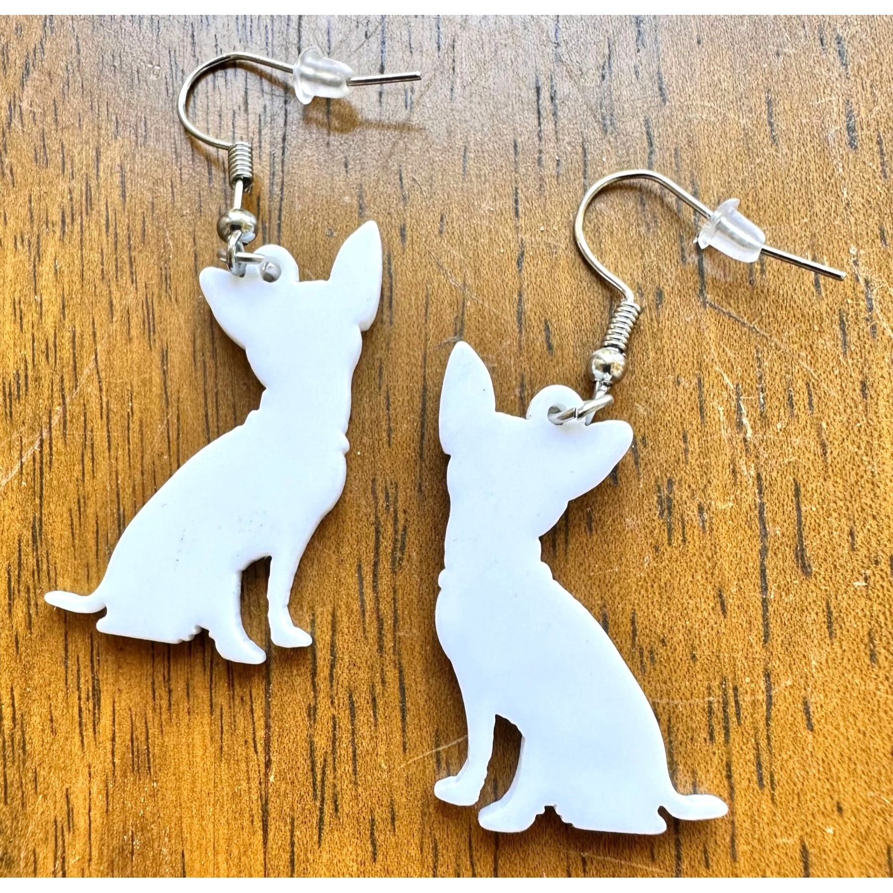 Handmade Chihuahua Earrings Dog Mom Animal Rescue Pets Dangle Hooks N Size ONE SIZE - 12 Thumbnail