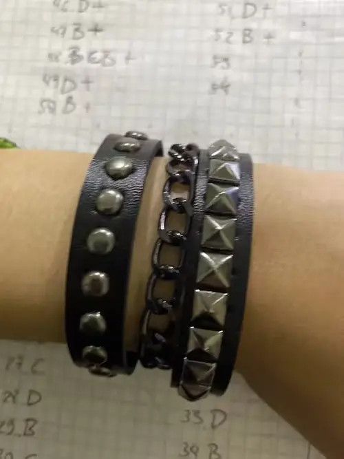 Jewelry × Vintage 3 Lines Style rivet Bracelet Size ONE SIZE - 2 Thumbnail