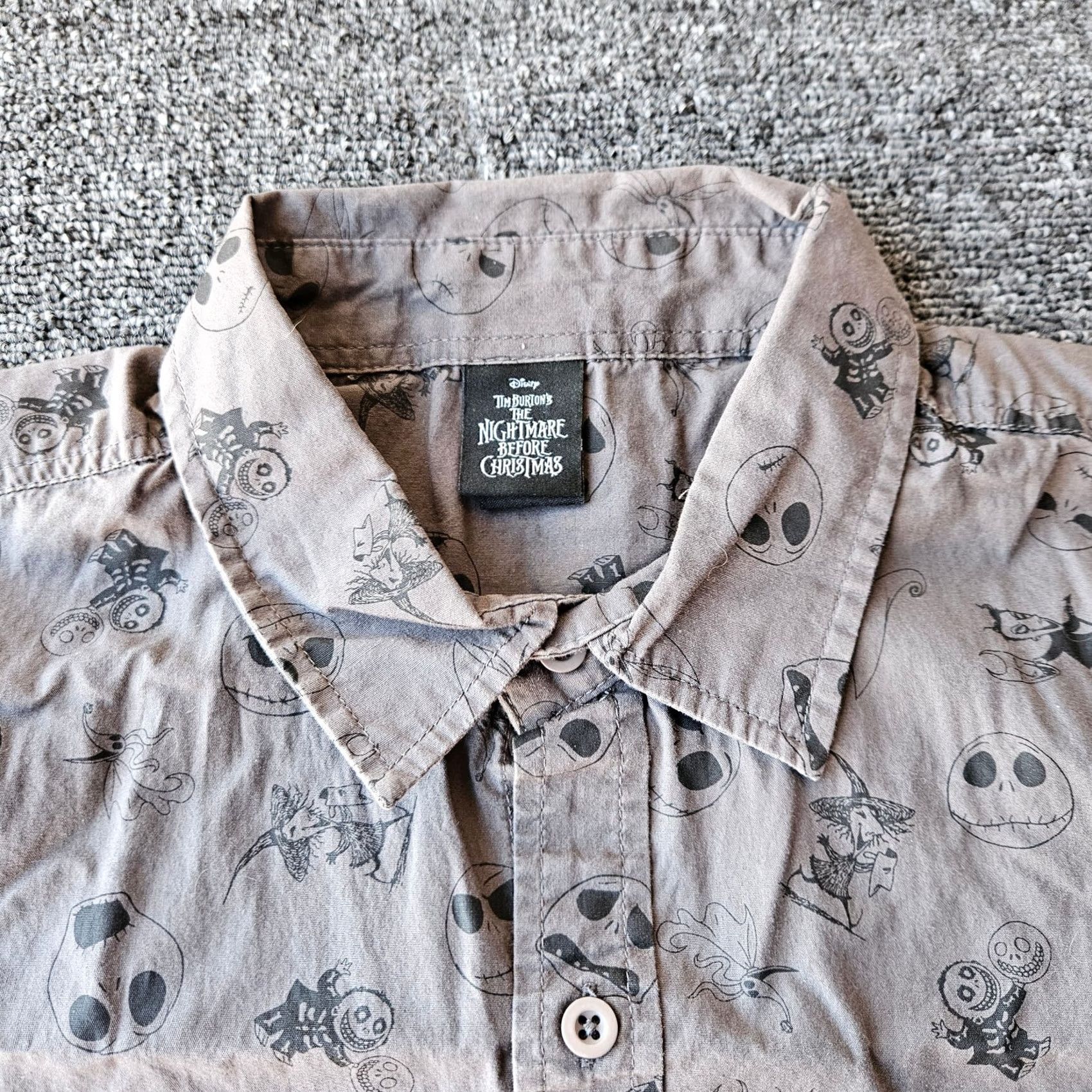 Disney Nightmare Before Christmas Disney Button Shirt Mens Small Jack Skellington Print Size US S / EU 44-46 / 1 - 2 Thumbnail
