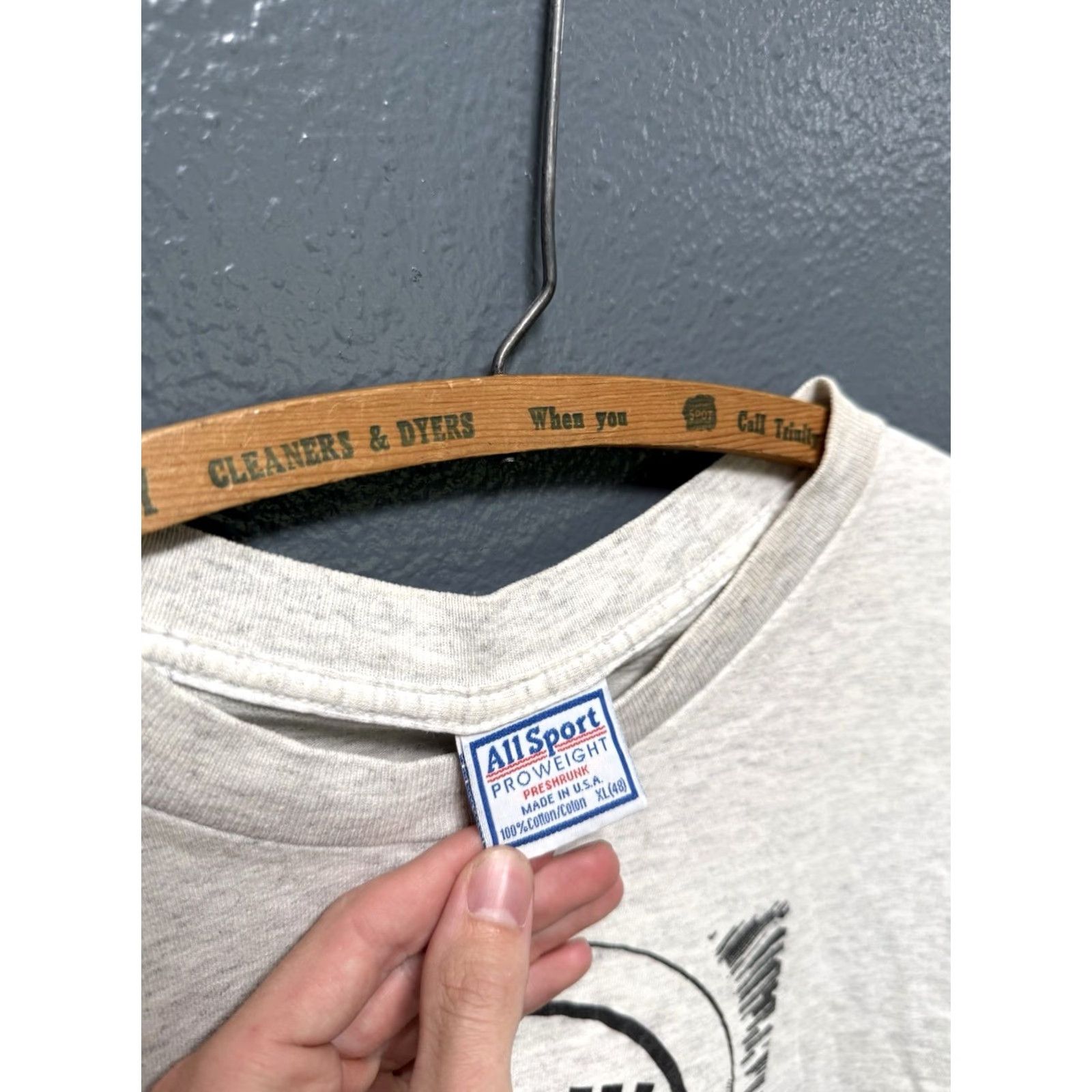Vintage VINTAGE Allsport 90s Bianchi Superlug Bicycles Gray Tee Shirt XL Men Shirt Men's XL Gray 90s Size US XL / EU 56 / 4 - 2 Thumbnail