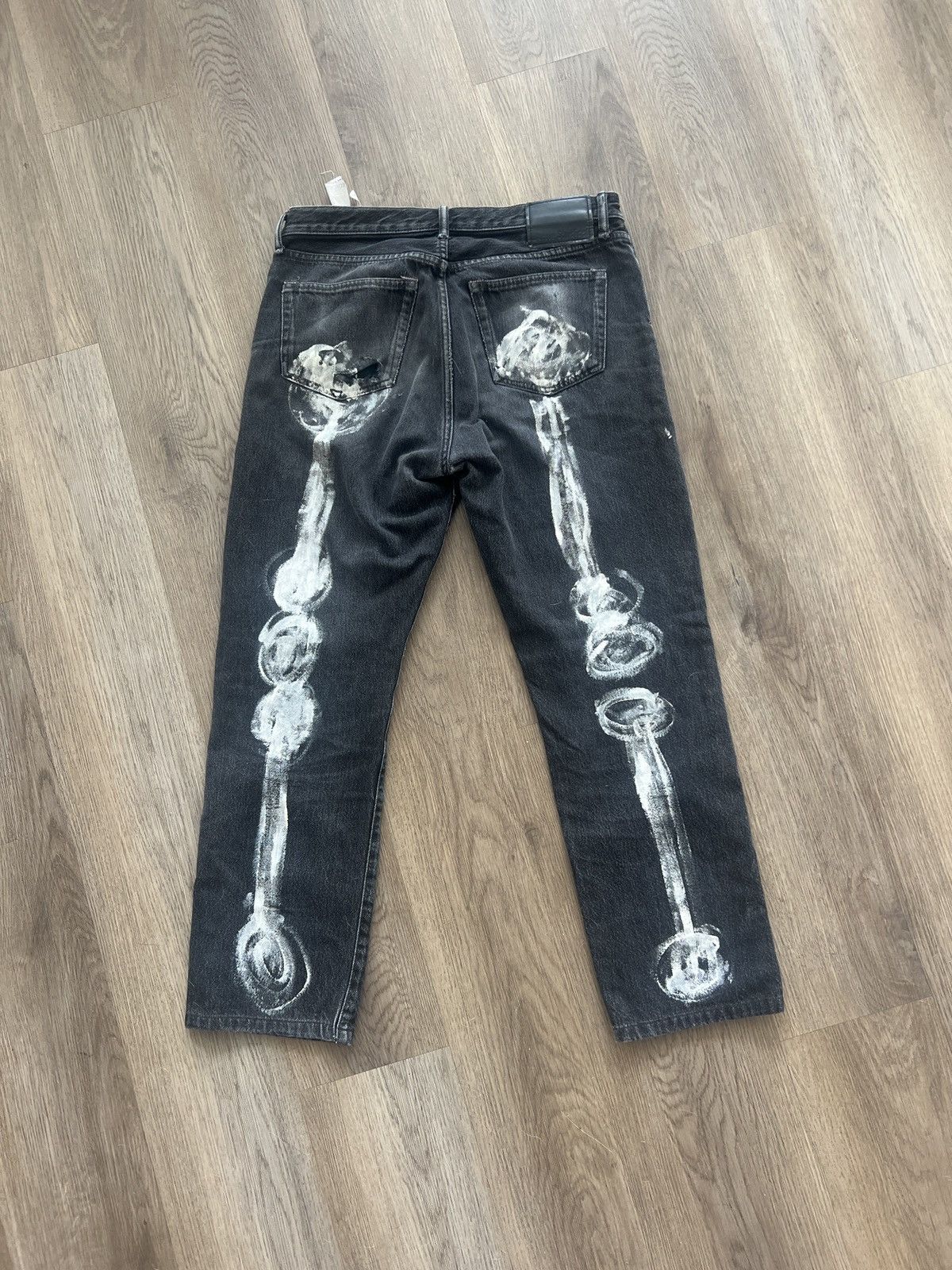Acne Studios Custom Painted Acne Studios 1996 Vintage Black Jeans Size US 32 / EU 48 - 2 Thumbnail