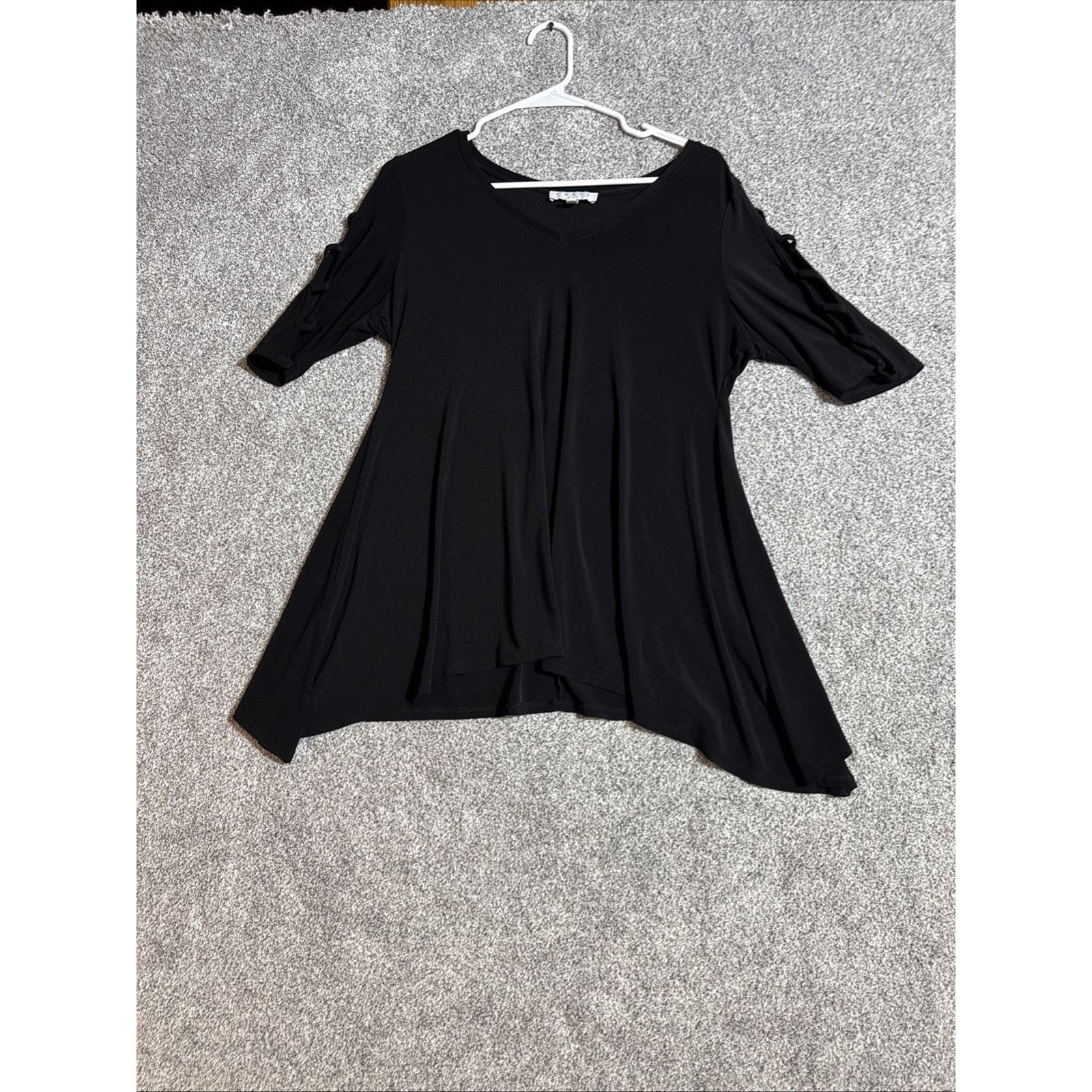 Other Chaus Tunic Top Womens L Flowy Boho Witchy Asymmetrical Dark Size L / US 10 / IT 46 - 1 Thumbnail