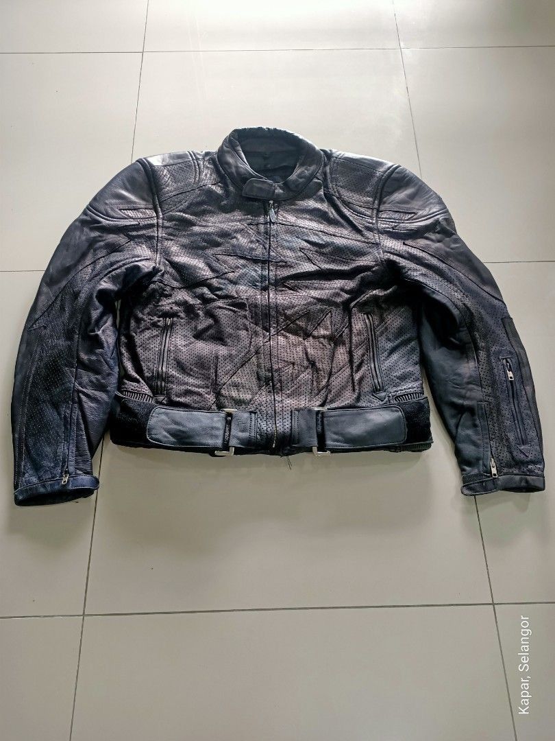 Vintage teknic leather motorcycle jacket