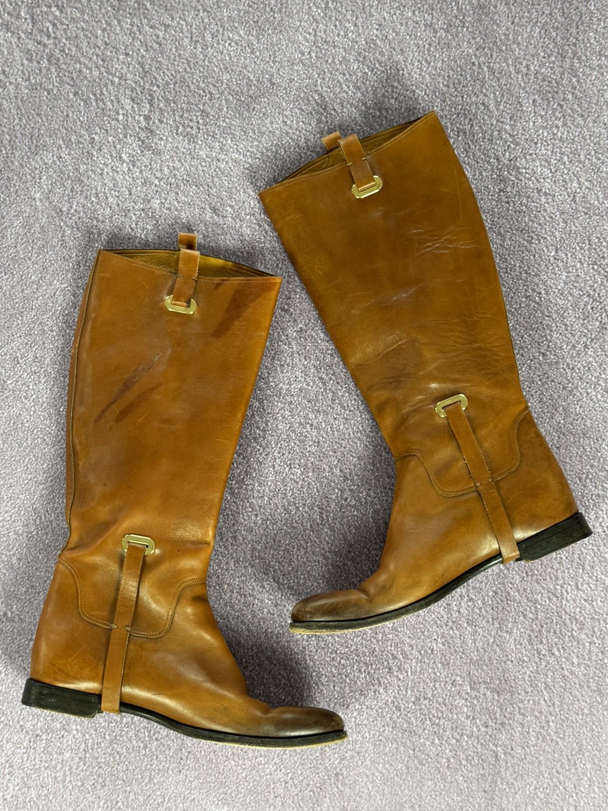 Ralph Lauren Vintage Ralph Lauren Luxury Leather Distressed 90s Boots Size US 10 / IT 40 - 1 Thumbnail