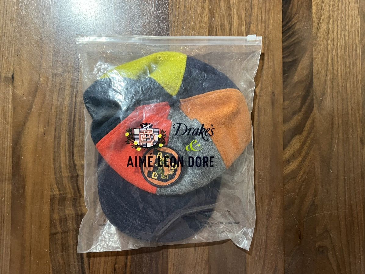 Aime Leon Dore × Drake's Aime Leon Dore ALD / Drake's Pinwheel Hat FW22 Multicolor Size ONE SIZE - 9 Thumbnail