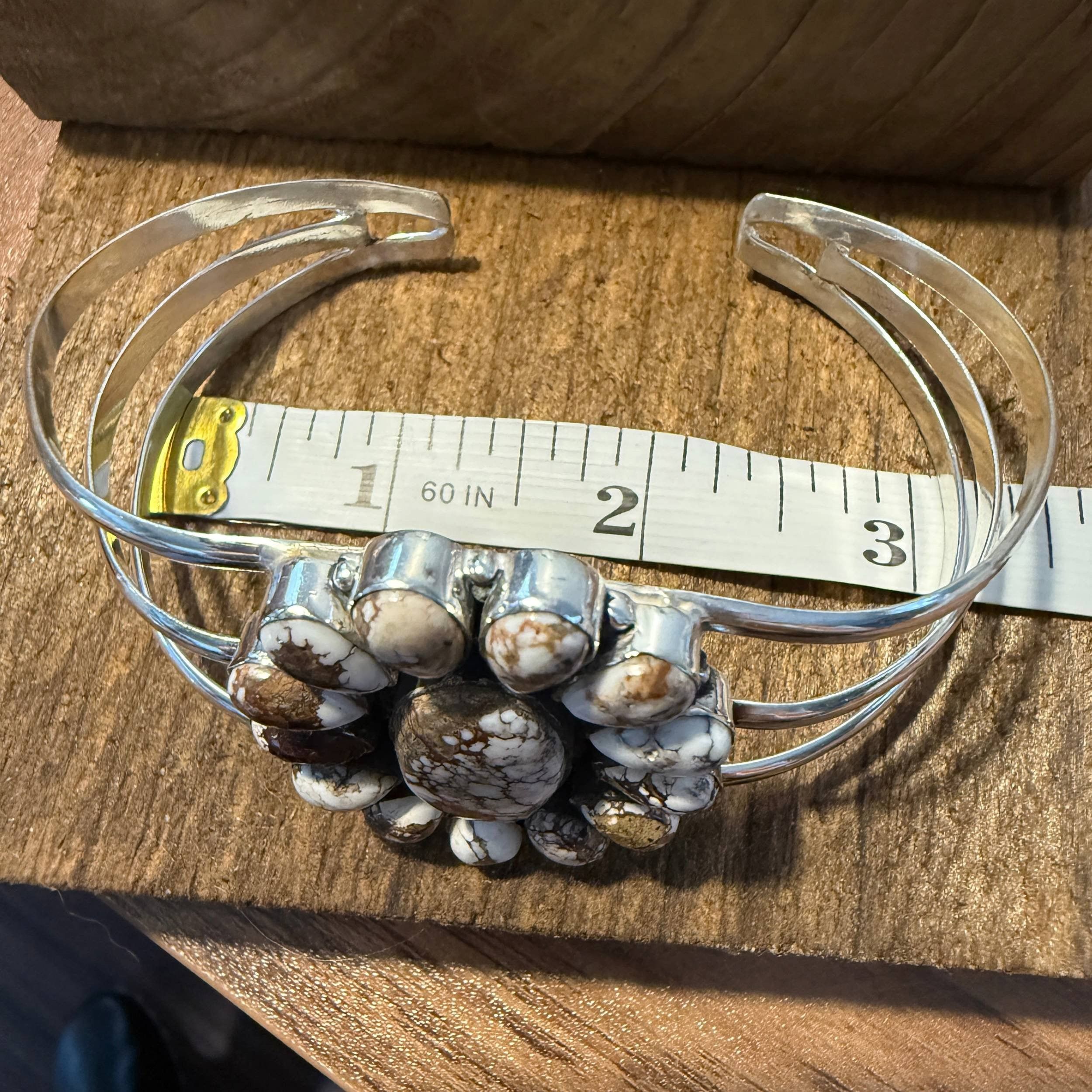 Other Wild Horse Turquoise Adjustable Sterling Silver Cuff Size ONE SIZE - 5 Thumbnail