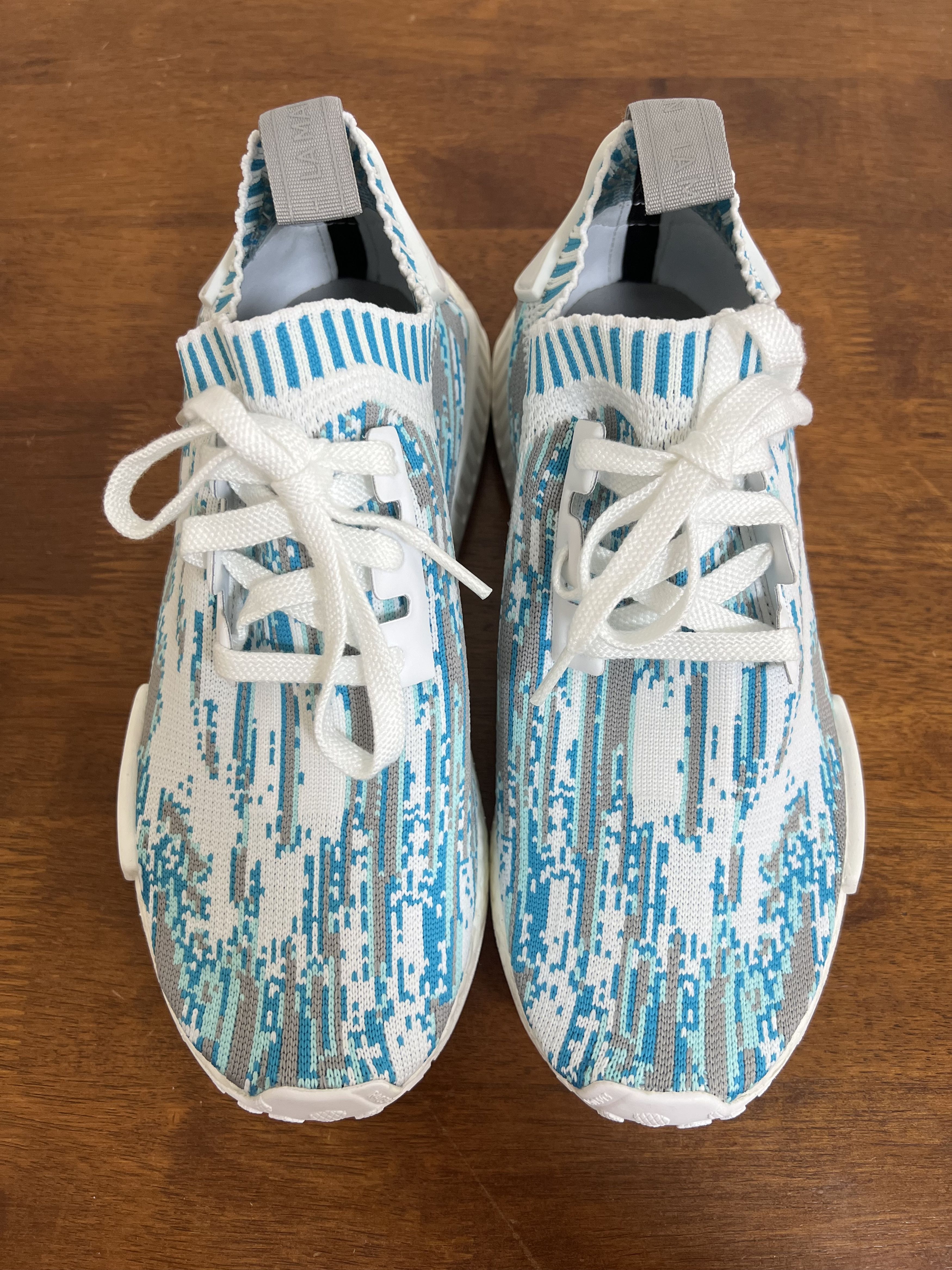 Adidas × Sneakersnstuff 💚 2017 Sneakersnstuff x Adidas NMD R1 Datamosh Clear Aqua Size US 7 / EU 40 - 5 Thumbnail