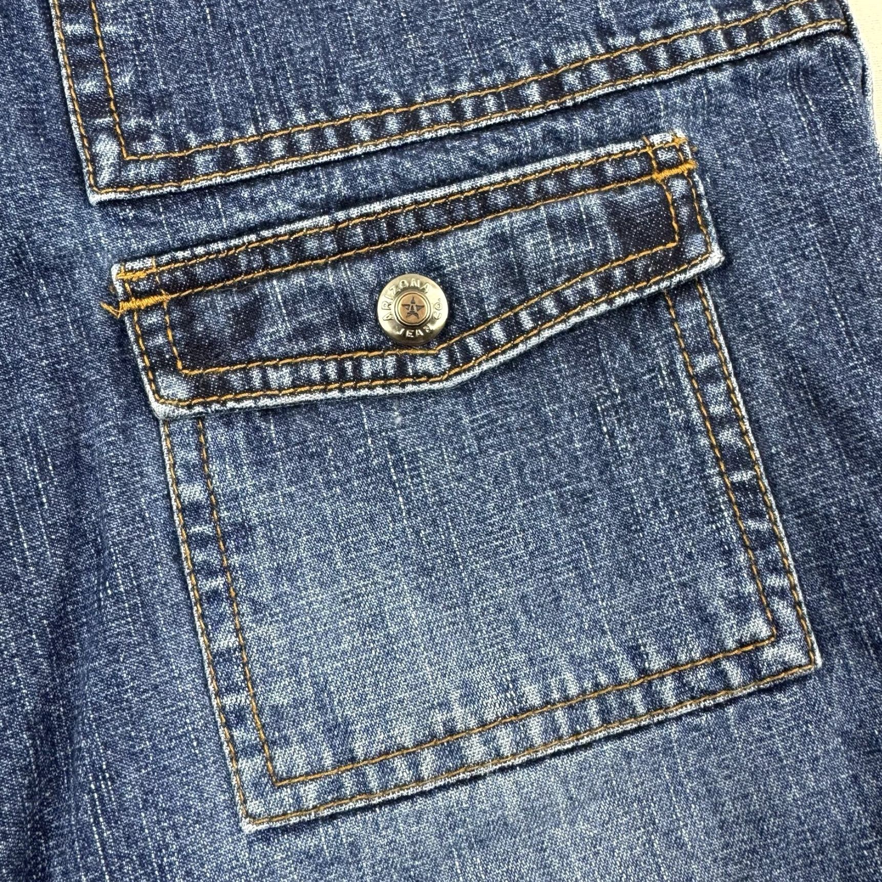 Vintage VINTAGE Arizona Jeans Company Jeans Womens 16 1/2 Plus Blue Hipster 90s Y2K Flare Jeans Womens Plus Size 16 1/2 Blue Hipster 90s Y2K Flare Size 38" / US 16 / IT 52 - 3 Thumbnail