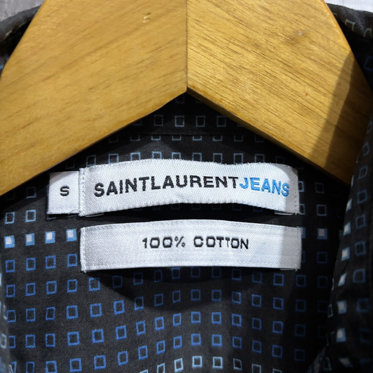 Yves Saint Laurent Saint Laurent Jeans YSL vtg mens Blue Plaid Short Sleeve Size US S / EU 44-46 / 1 - 5 Thumbnail