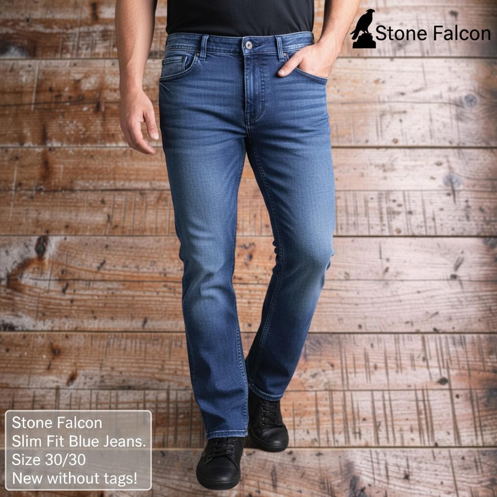 Other Stone Falcon Slim Fit Blue Jeans Size 30/30 Size US 30 / EU 46 - 1 Thumbnail