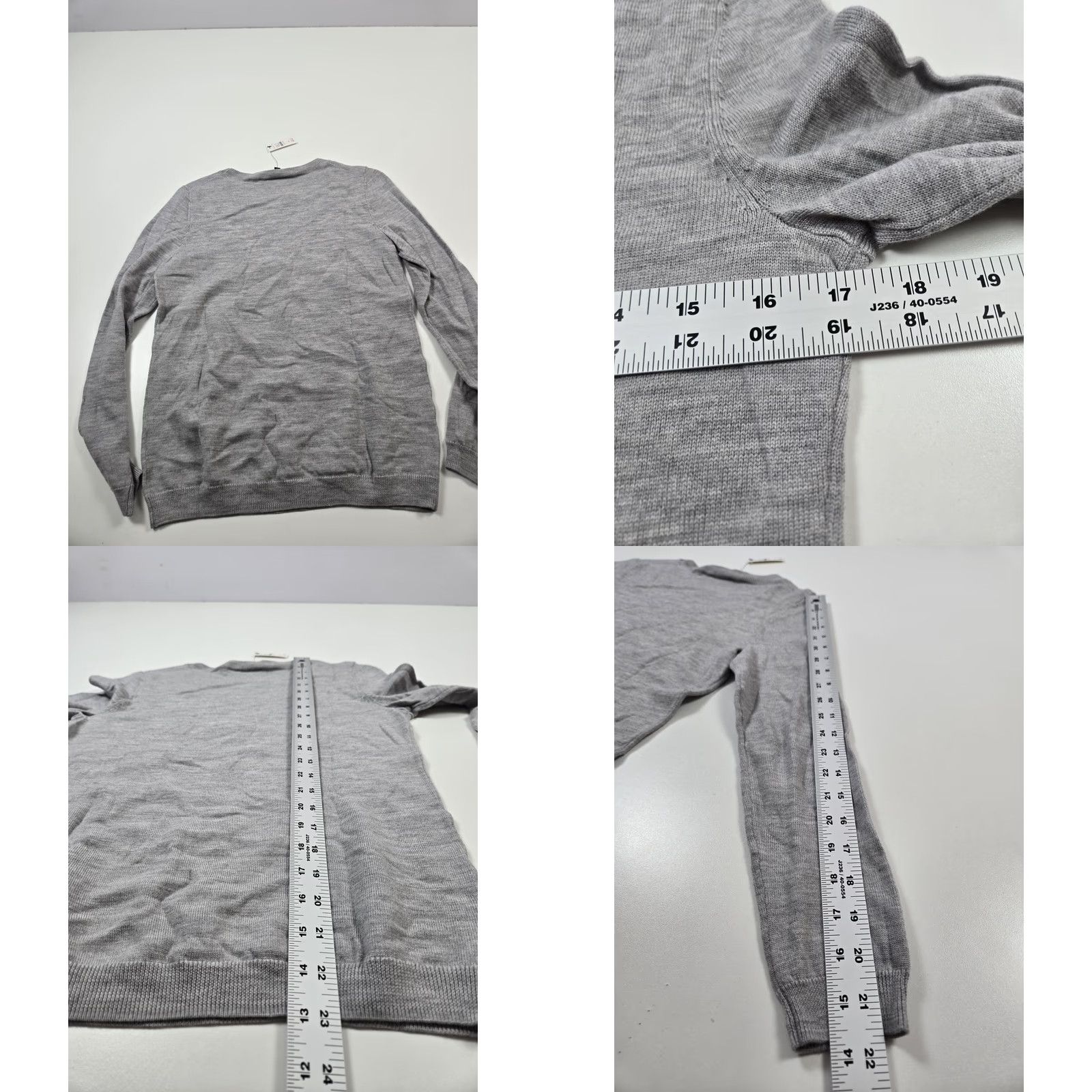 Talbots Talbots Sweater Womens Petite Small Gray Merino Wool Crown Embellished Pullover Size S / US 4 / IT 40 - 8 Thumbnail