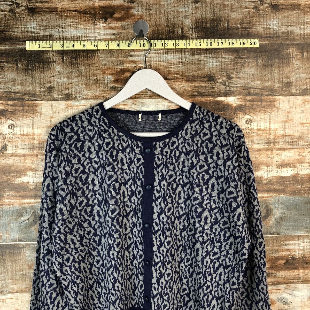 Japanese Brand Japanese Brand Purple Patterned Cardigans #A1361 Size L / US 10 / IT 46 - 2 Thumbnail