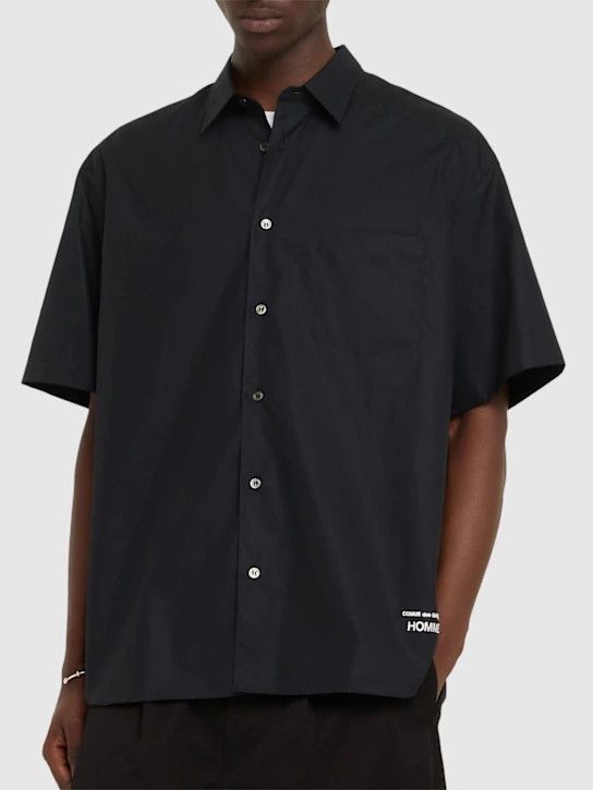 Comme des Garcons Homme o1lsvrm0425 Short Sleeve Shirt in Black Size US L / EU 52-54 / 3 - 3 Thumbnail
