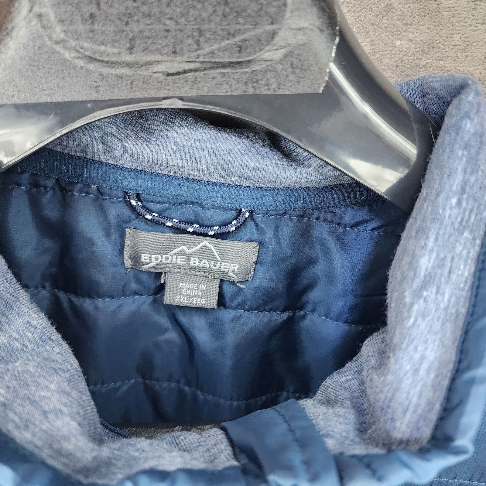 Eddie Bauer Eddie Bauer 2XL Men's Fleece Puffer Mixed Media Jacket Gray Size US XXL / EU 58 / 5 - 4 Thumbnail