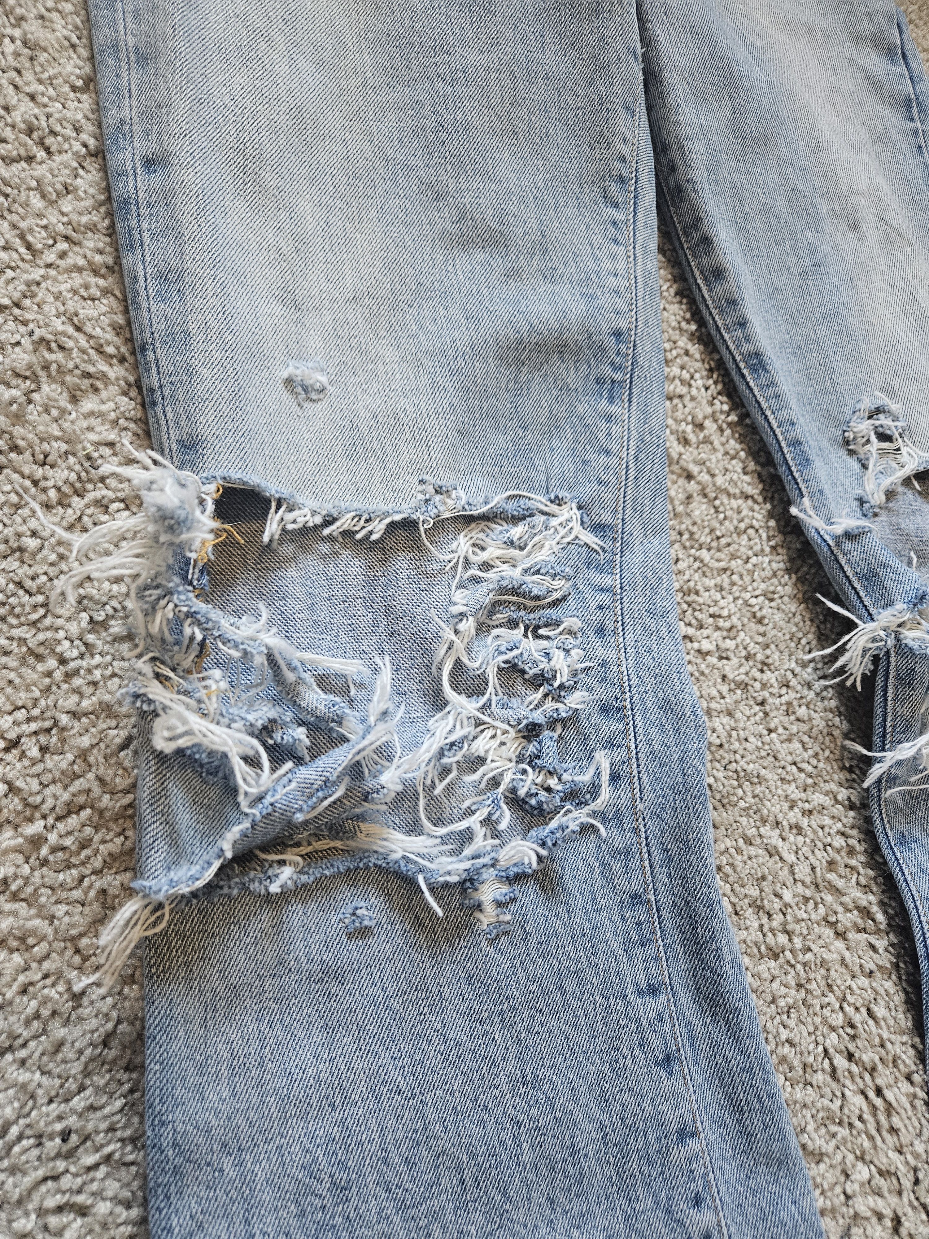 Lucky Brand Lucky Brand Vintage Distressed Thrashed Flared Denim Size US 28 / EU 44 - 4 Thumbnail
