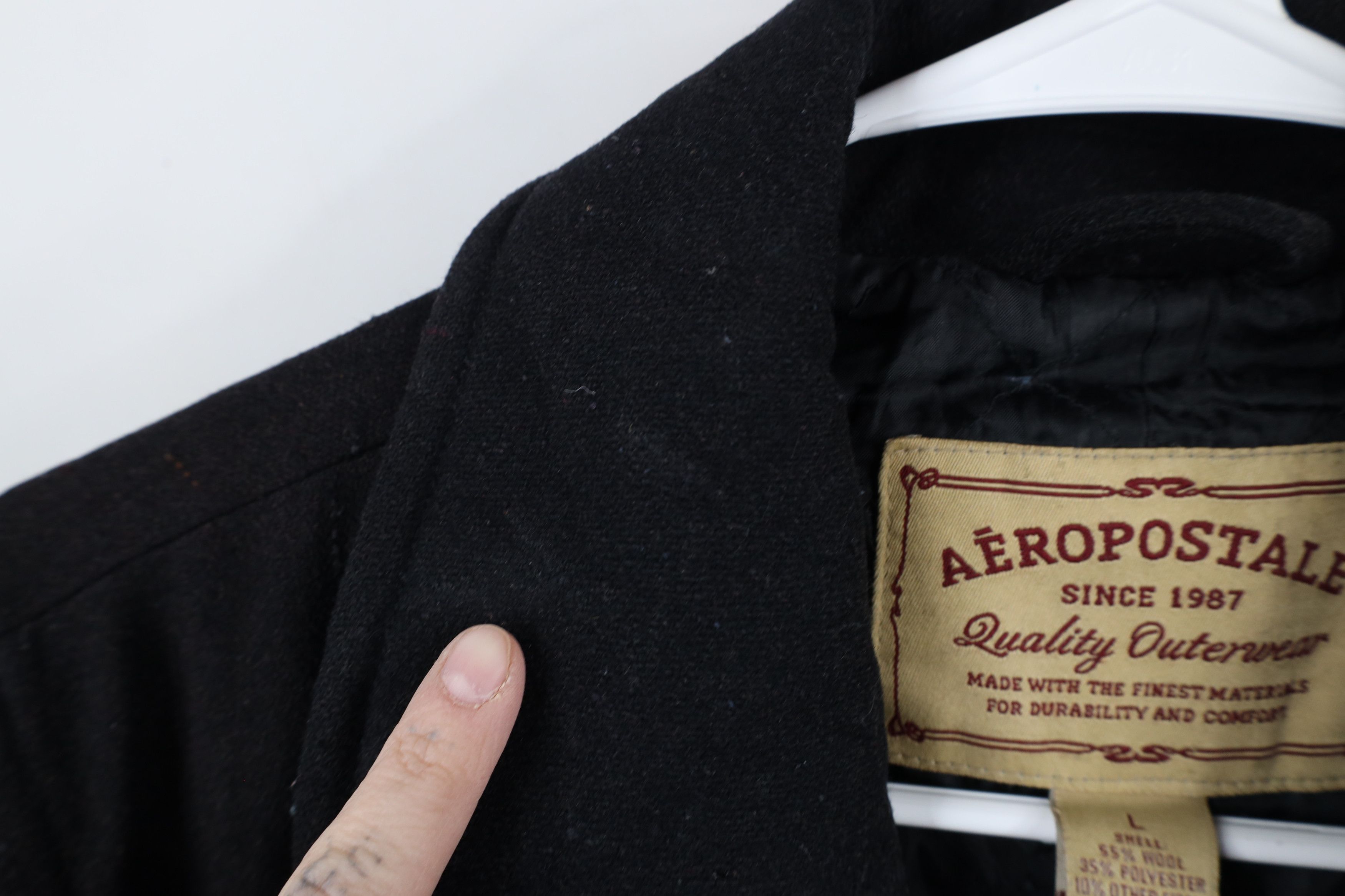 Aeropostale × Vintage Vintage 90s Y2K Aeropostale Babydoll Blend Peacoat Jacket Size L / US 10 / IT 46 - 10 Thumbnail