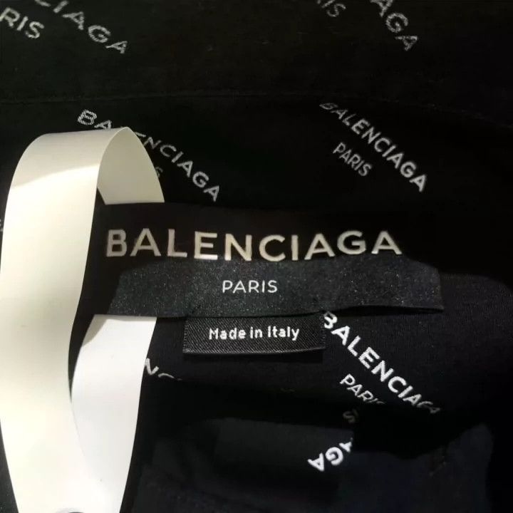 Balenciaga Balenciaga Logo Bullet Screen Full Print Lapel Short Sleeve Size US XXS / EU 40 - 5 Thumbnail