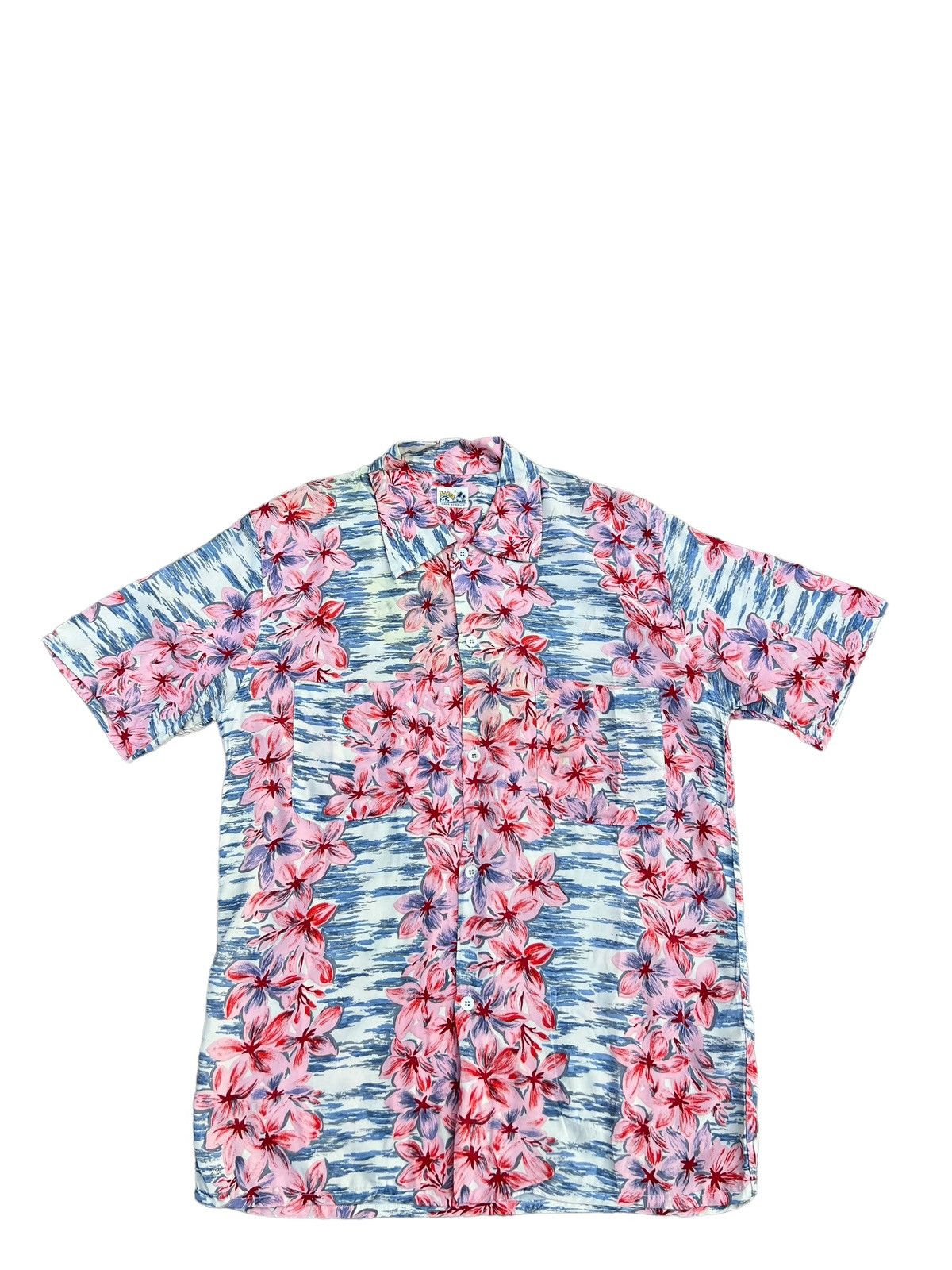 Blue Blue Japan Blue Blue Japan Aloha Double Pocket Rayon Hawaiian Shirt Size US M / EU 48-50 / 2 - 1 Thumbnail