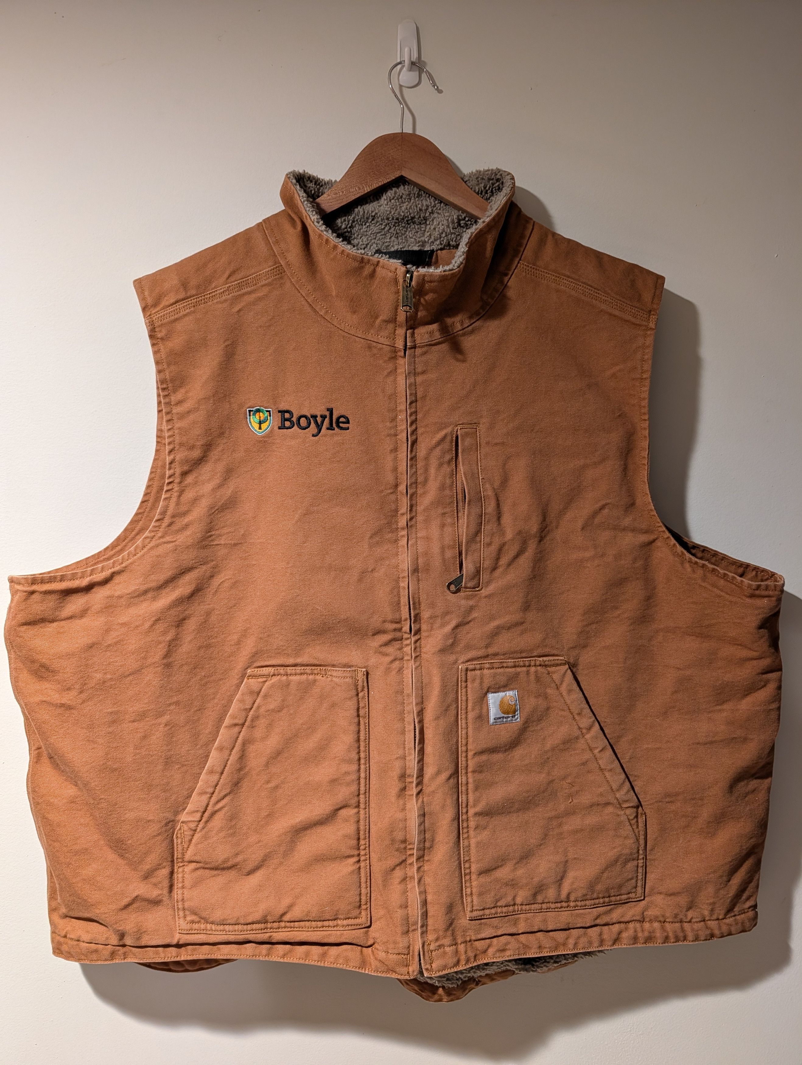 Carhartt Carhartt Vest Mens Duck Sherpa Lined Loose Outdoor OV4277-M Size US XXL / EU 58 / 5 - 1 Thumbnail