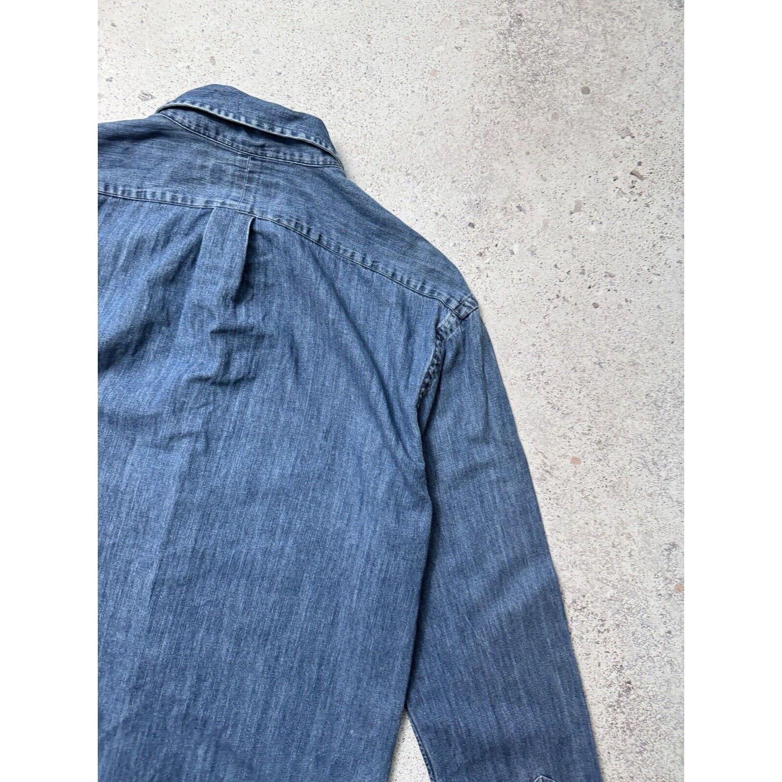 Polo Ralph Lauren Polo Ralph Lauren Denim Long Sleeve Button Up Shirt Size XL Size US XL / EU 56 / 4 - 14 Thumbnail