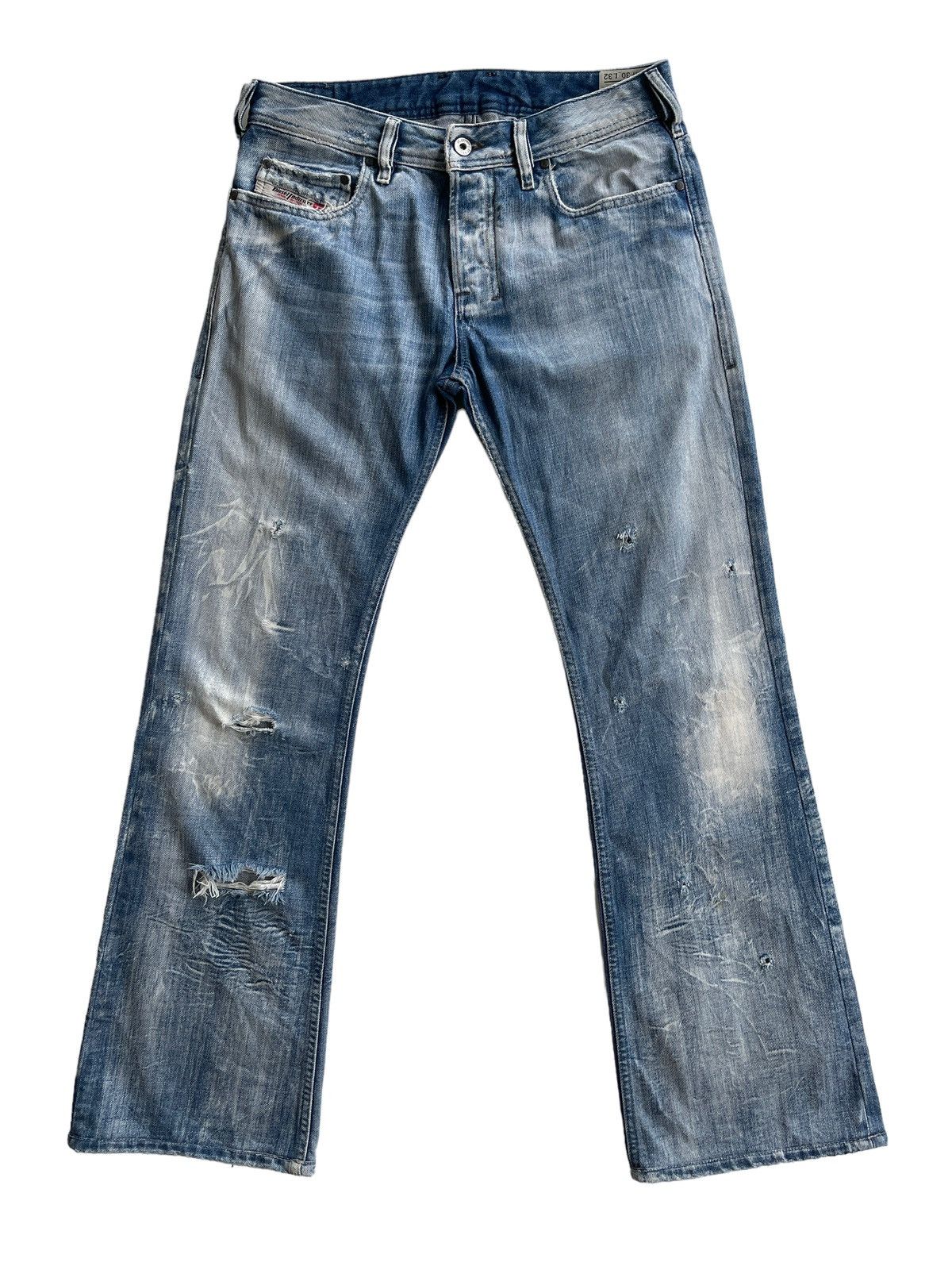Diesel Diesel Zathan Distressed Flare Denim Size US 30 / EU 46 - 2 Thumbnail