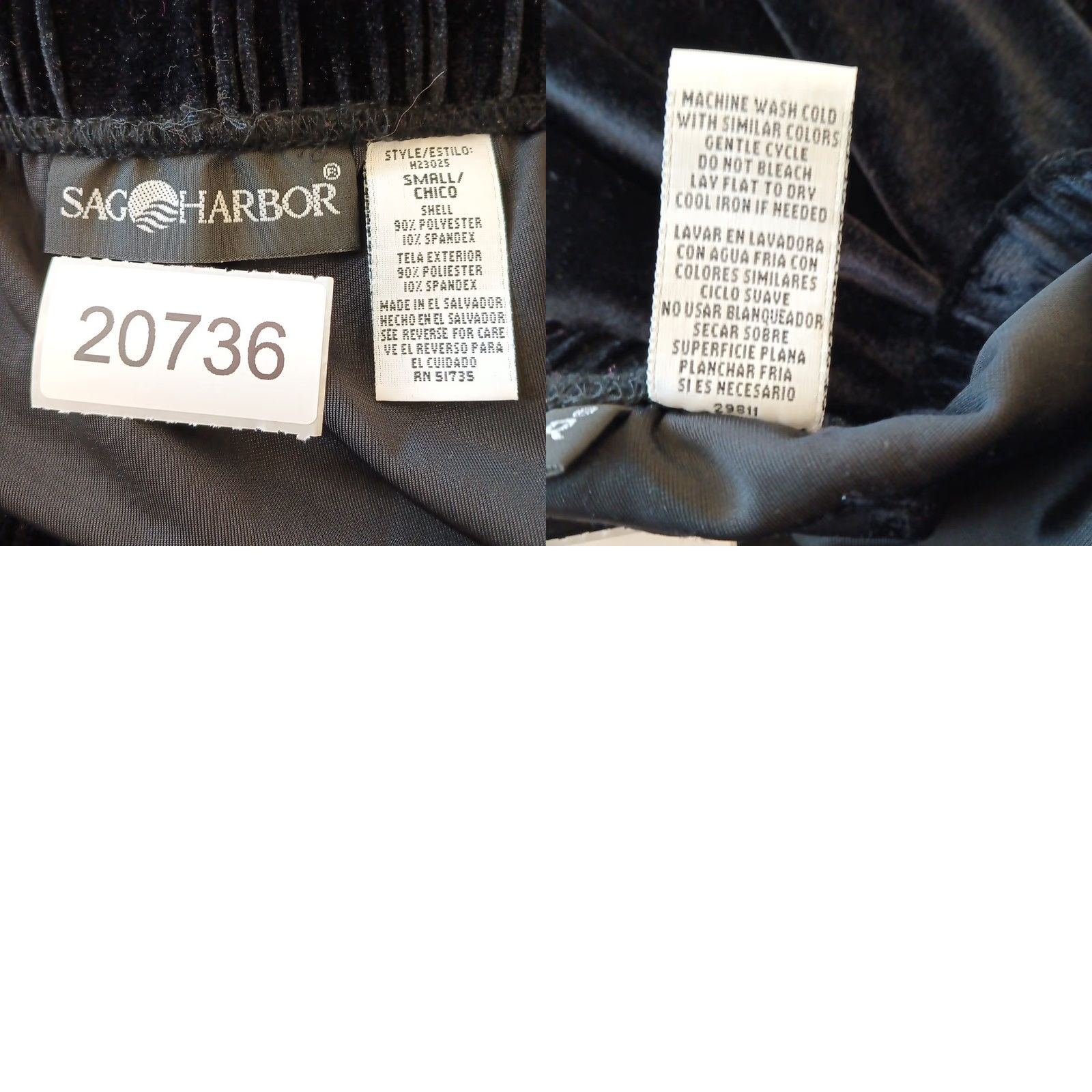 Vintage Sag Harbor Skirt Long Maxi Black Velour Drawstring Slit S Womens Related: Elastic Waist, Machine Washable, Polyester Spandex, Solid Pattern Size 28" / US 6 / IT 42 - 8 Thumbnail