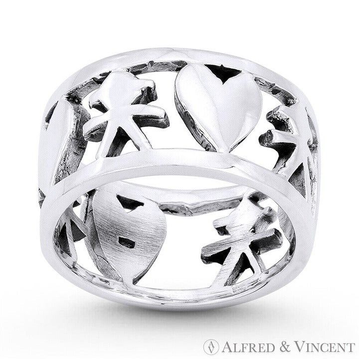 Other Heart & Baby Charm Wide Motherhood Eternity Band Ring Size ONE SIZE - 1 Preview