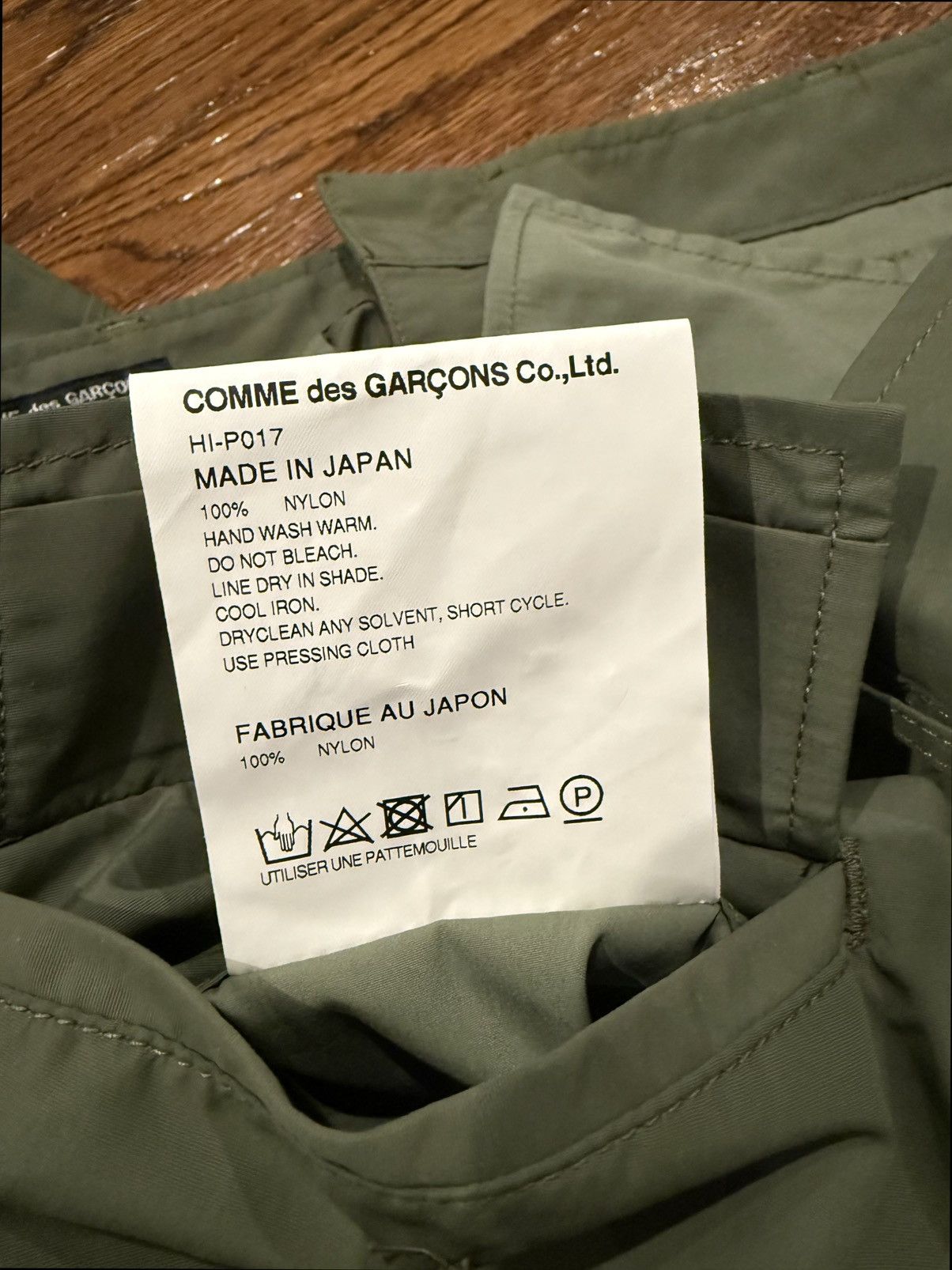 Comme des Garcons CDG Olive Nylon Cargo Pant Size US 30 / EU 46 - 7 Thumbnail
