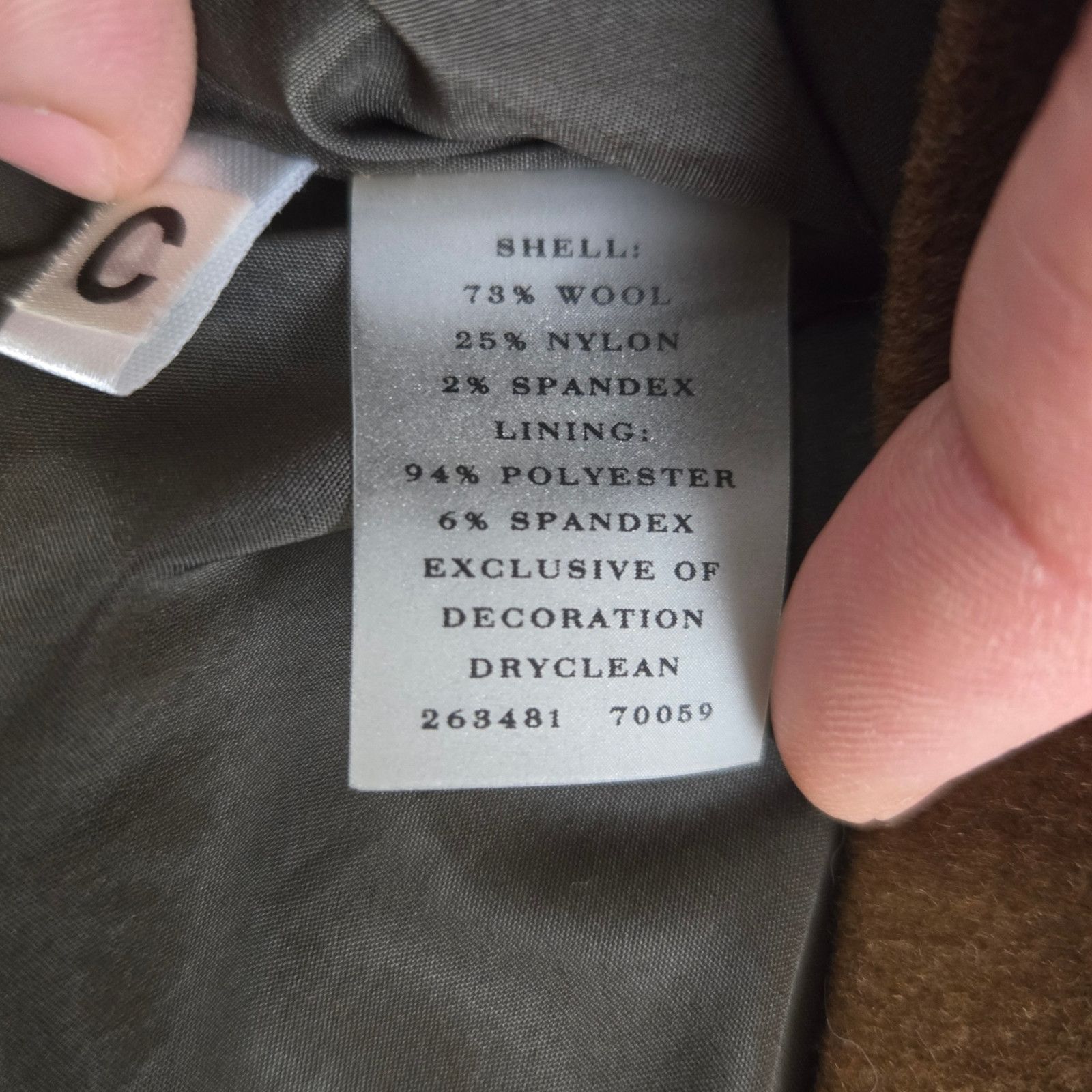 Ann Taylor Brown Wool Blend 3/4 Sleeve Crop Blazer Jacket Size 2 Size XS / US 0-2 / IT 36-38 - 8 Thumbnail