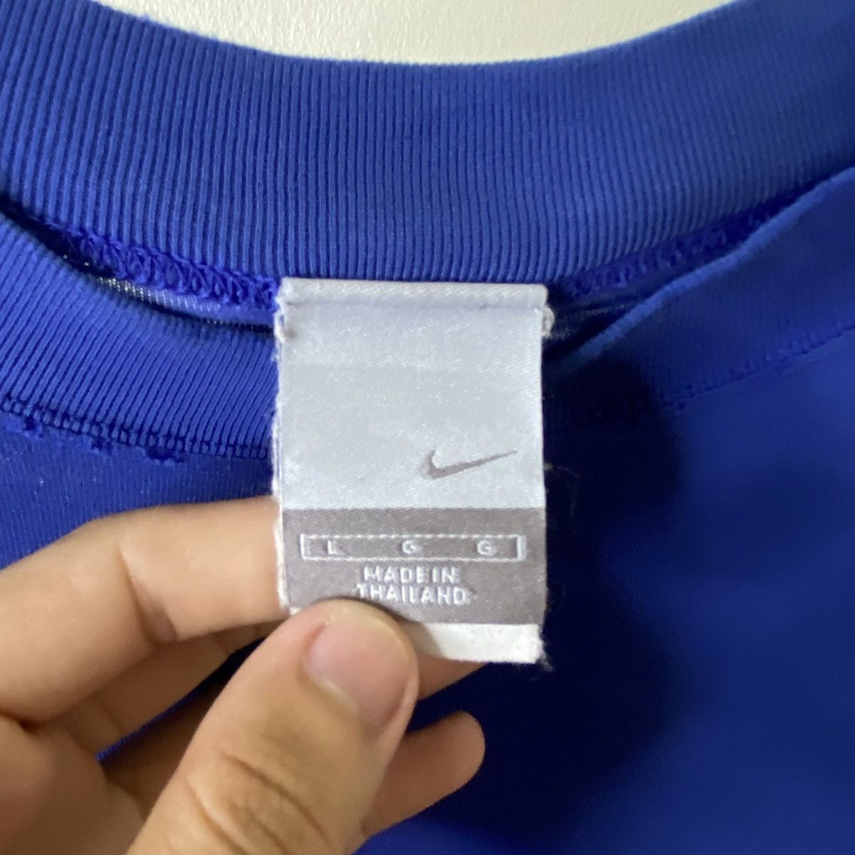Nike Vintage 2000s Nike Essential Small Swoosh Blue Tee Size US L / EU 52-54 / 3 - 4 Thumbnail