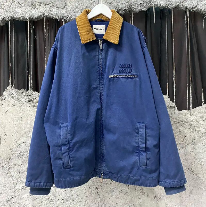 Miu Miu Miu Miu Blue Logo Long Sleeve Jacket 0089 Size US M / EU 48-50 / 2 - 1 Thumbnail