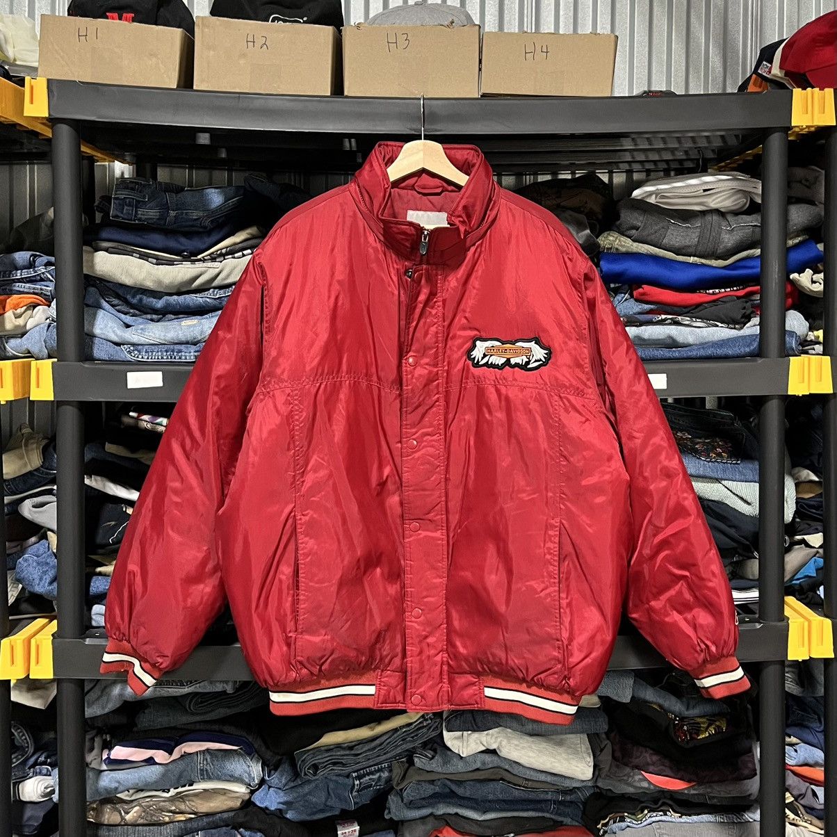 Harley Davidson VINTAGE HARLEY DAVIDSON REEBOK EMBROIDERED PUFFER JACKET Size US L / EU 52-54 / 3 - 1 Thumbnail