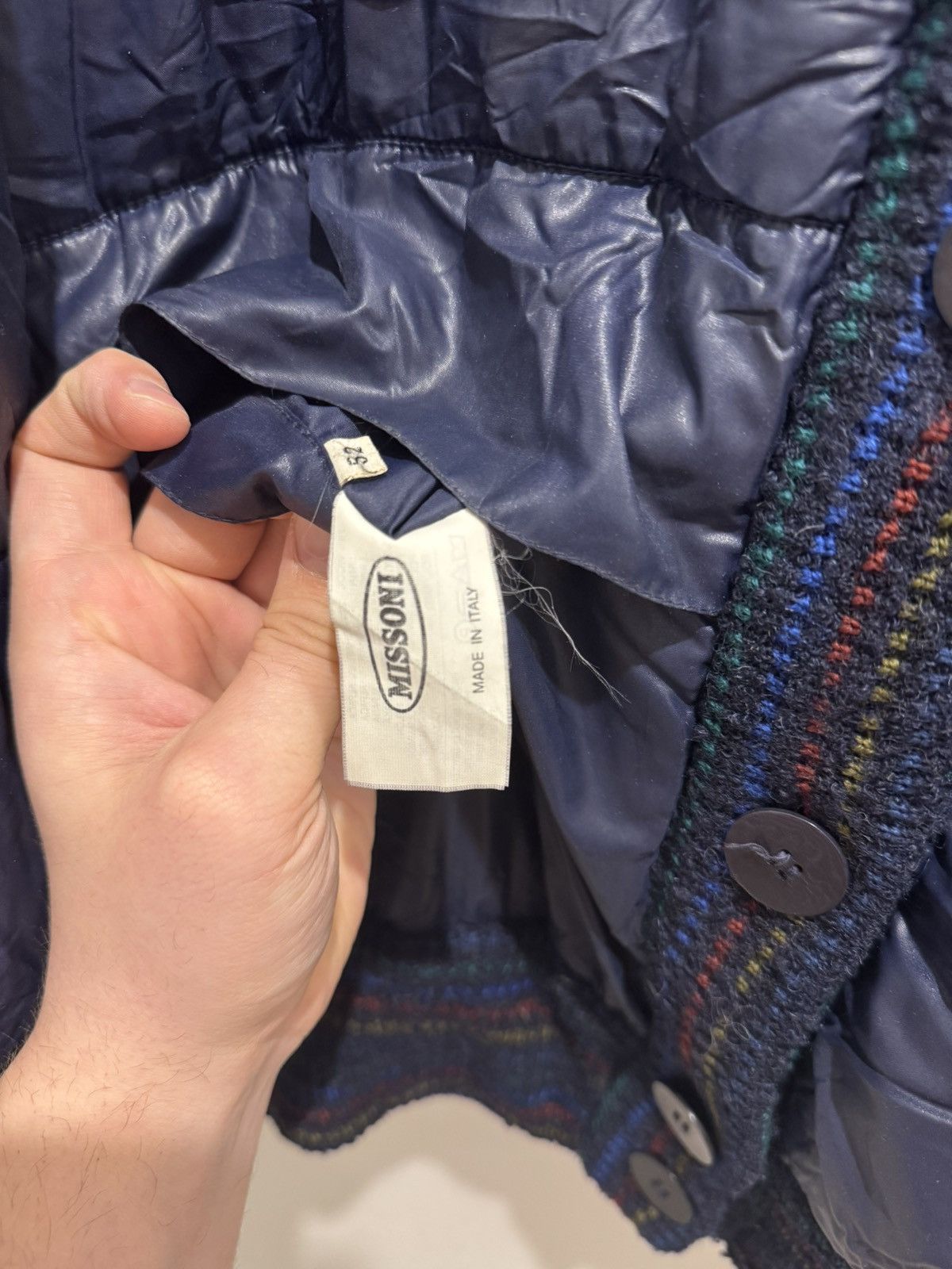 Missoni × Vintage Missoni bomber jacket 80s two sides blue wool/mohair/alpaca Size US L / EU 52-54 / 3 - 15 Thumbnail