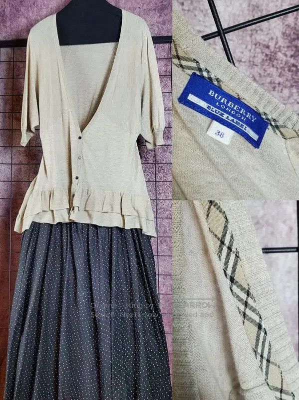 Burberry Burberry Summer Khaki Ruffled Knit Top. Size M / US 6-8 / IT 42-44 - 1 Thumbnail