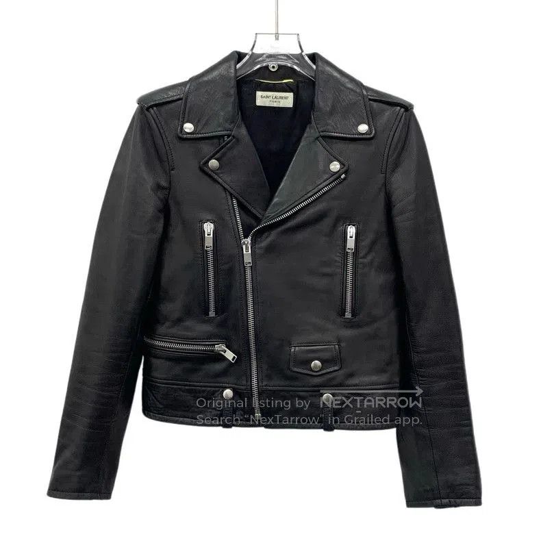 Yves Saint Laurent Yves Saint Laurent Black Leather Jacket. Size US S / EU 44-46 / 1 - 1 Thumbnail