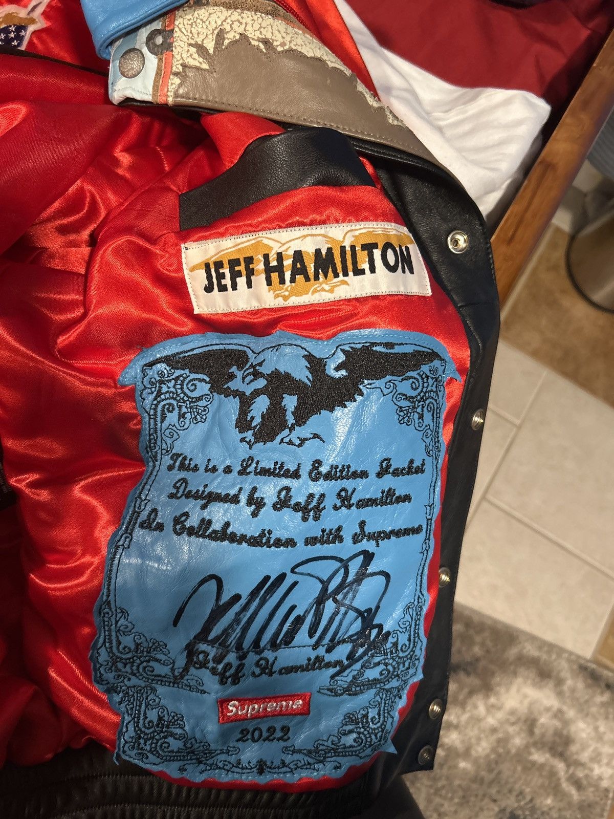 Supreme JEFF HAMILTON x SUPREME RIDGE STREET LEATHER JACKET Size US M / EU 48-50 / 2 - 10 Thumbnail