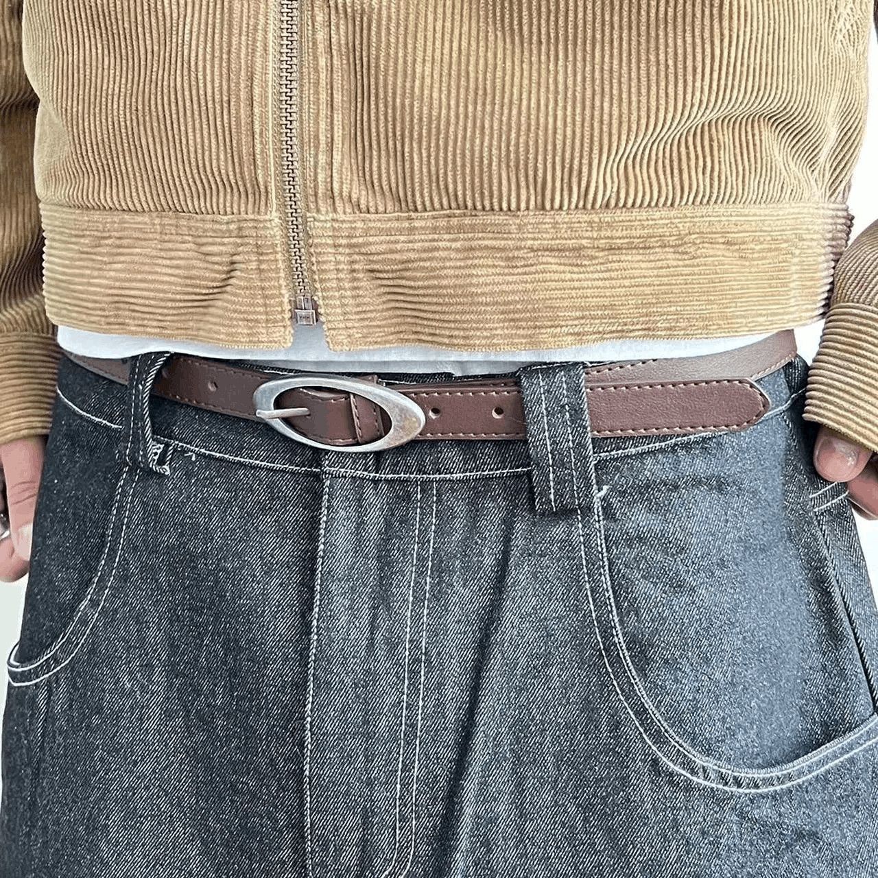 Other vintage brown American Western simple designer oval belt Size ONE SIZE - 6 Thumbnail