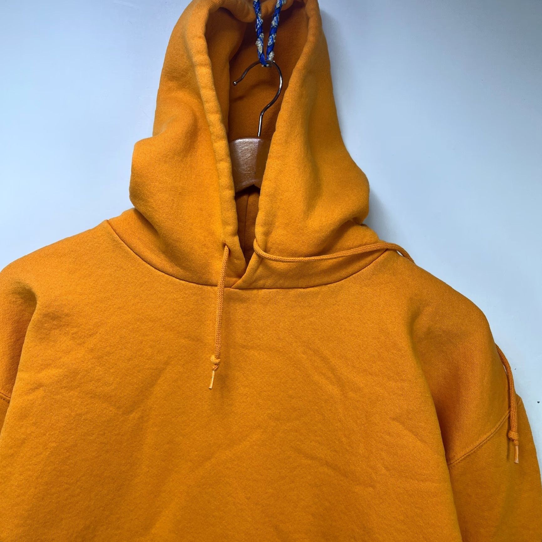Russell Athletic VINTAGE Russell Athletic Hoodie XL Mens Orange Pullover Logo Crew Neck Fleece Cotton Long Sleeve Size US XL / EU 56 / 4 - 3 Thumbnail